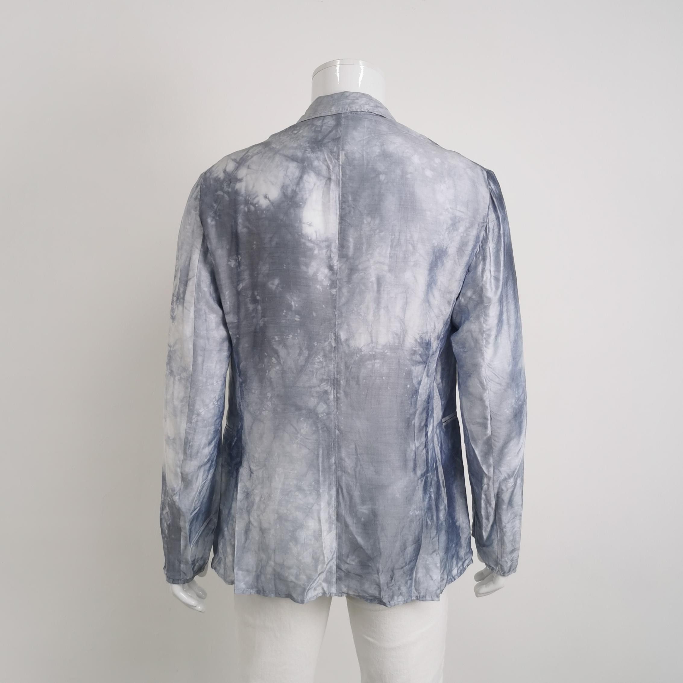 Emporio Armani Emporio Armani Tie-Dye Silk Blend Blazer Size M Size 40R - 2 Thumbnail