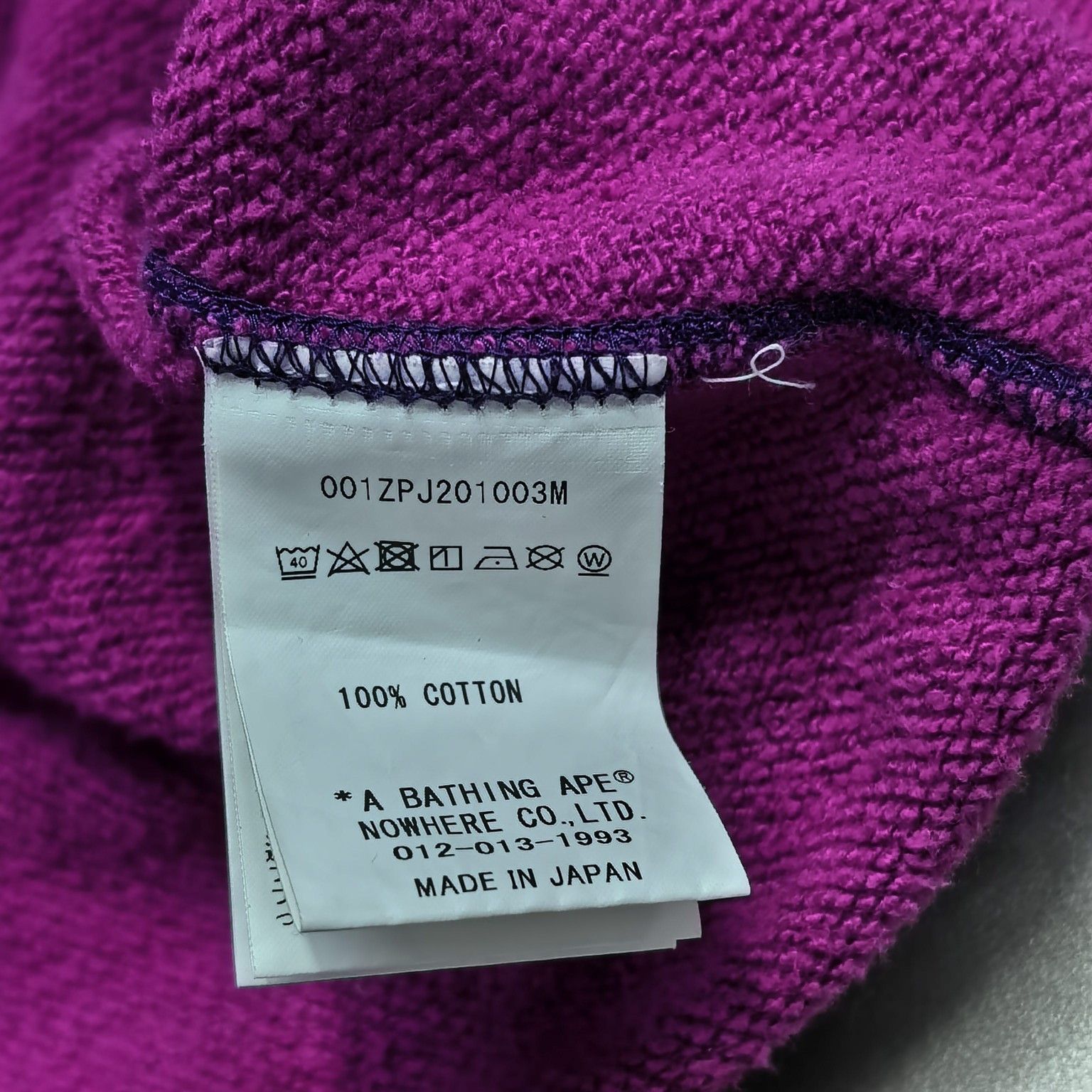 Bape A BATHING APE Purple Camo Shark Hoodie Size L Size US L / EU 52-54 / 3 - 4 Thumbnail