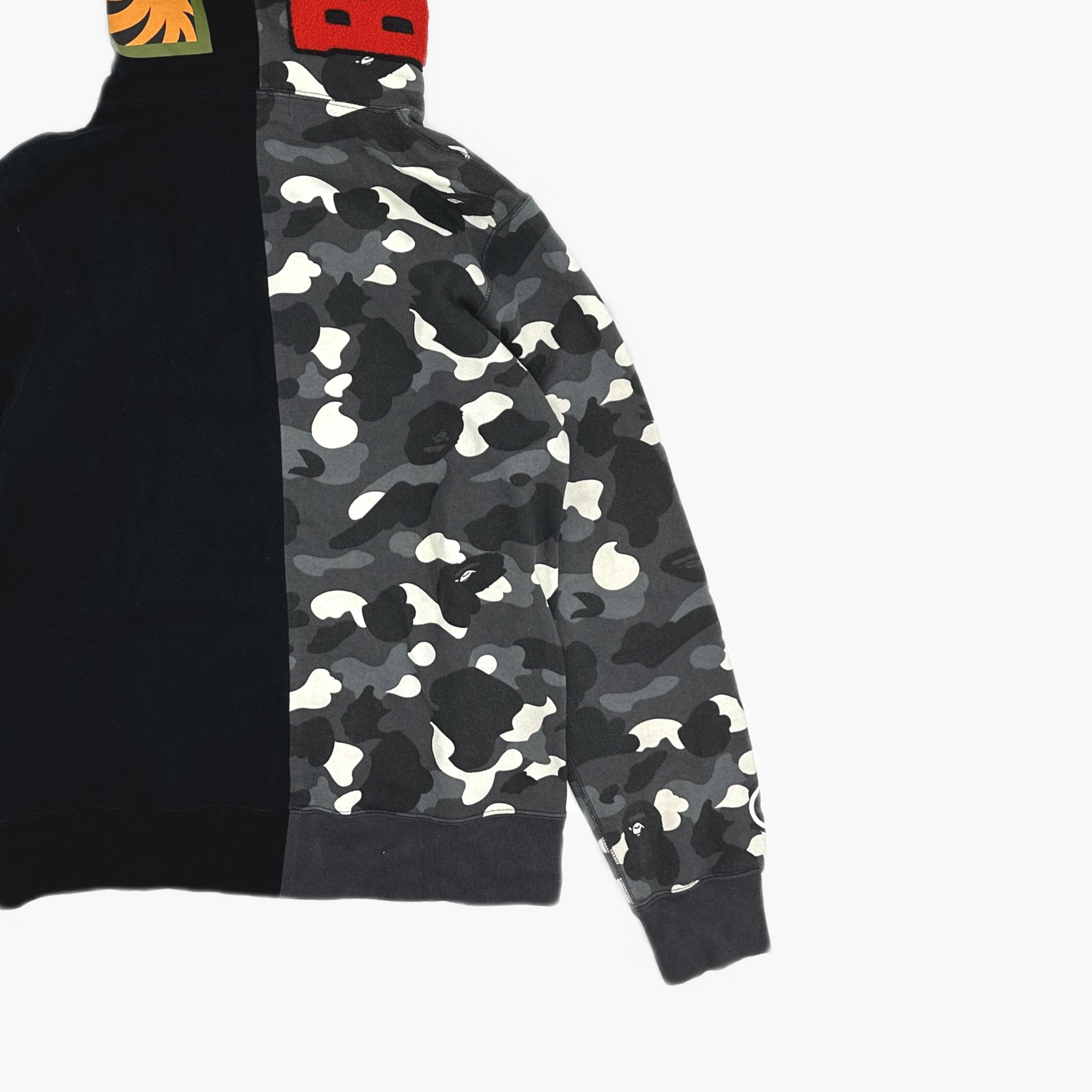 Bape A Bathing Ape Split Camo Full Zip Hoodie Size L Size US L / EU 52-54 / 3 - 5 Thumbnail