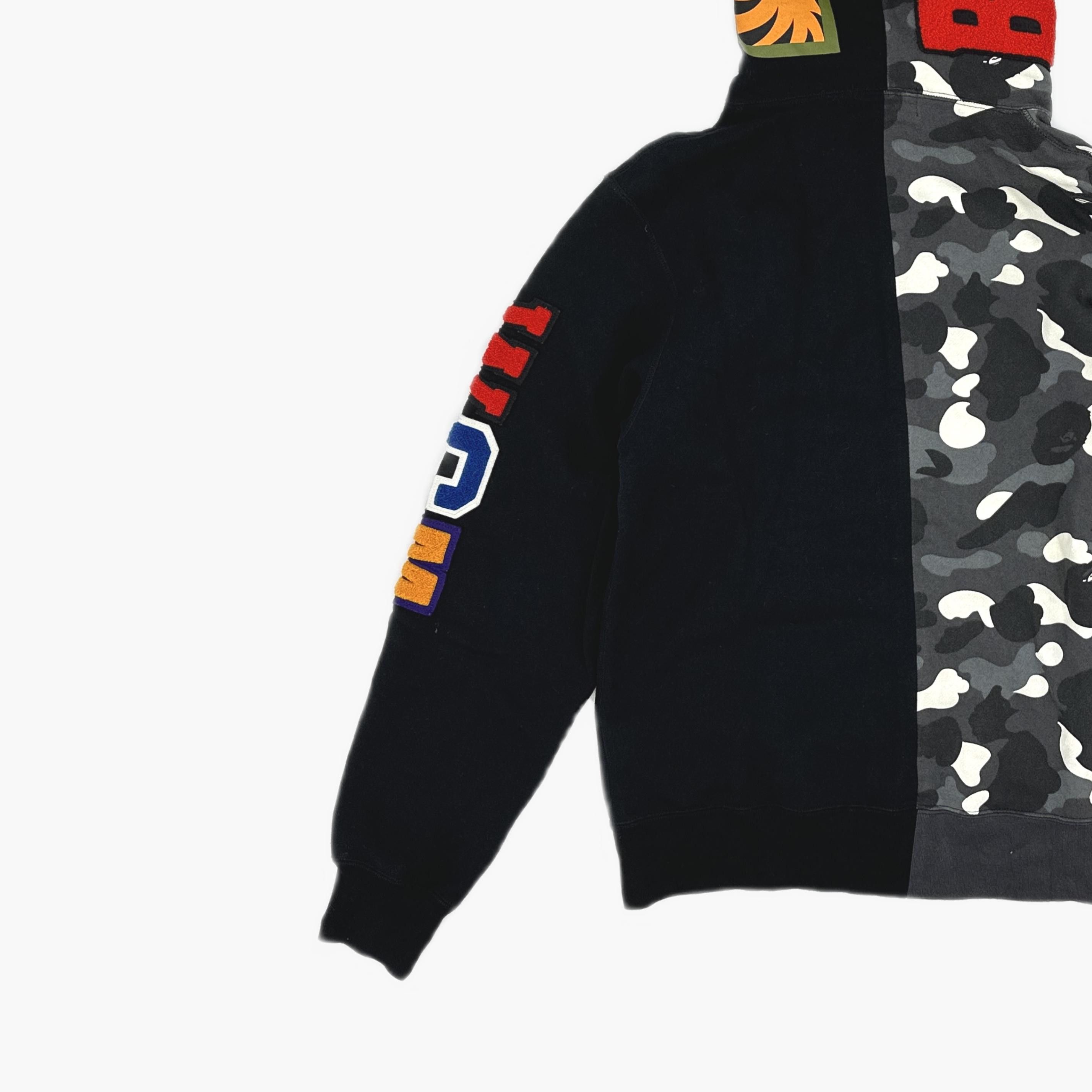 Bape A Bathing Ape Split Camo Full Zip Hoodie Size L Size US L / EU 52-54 / 3 - 4 Thumbnail