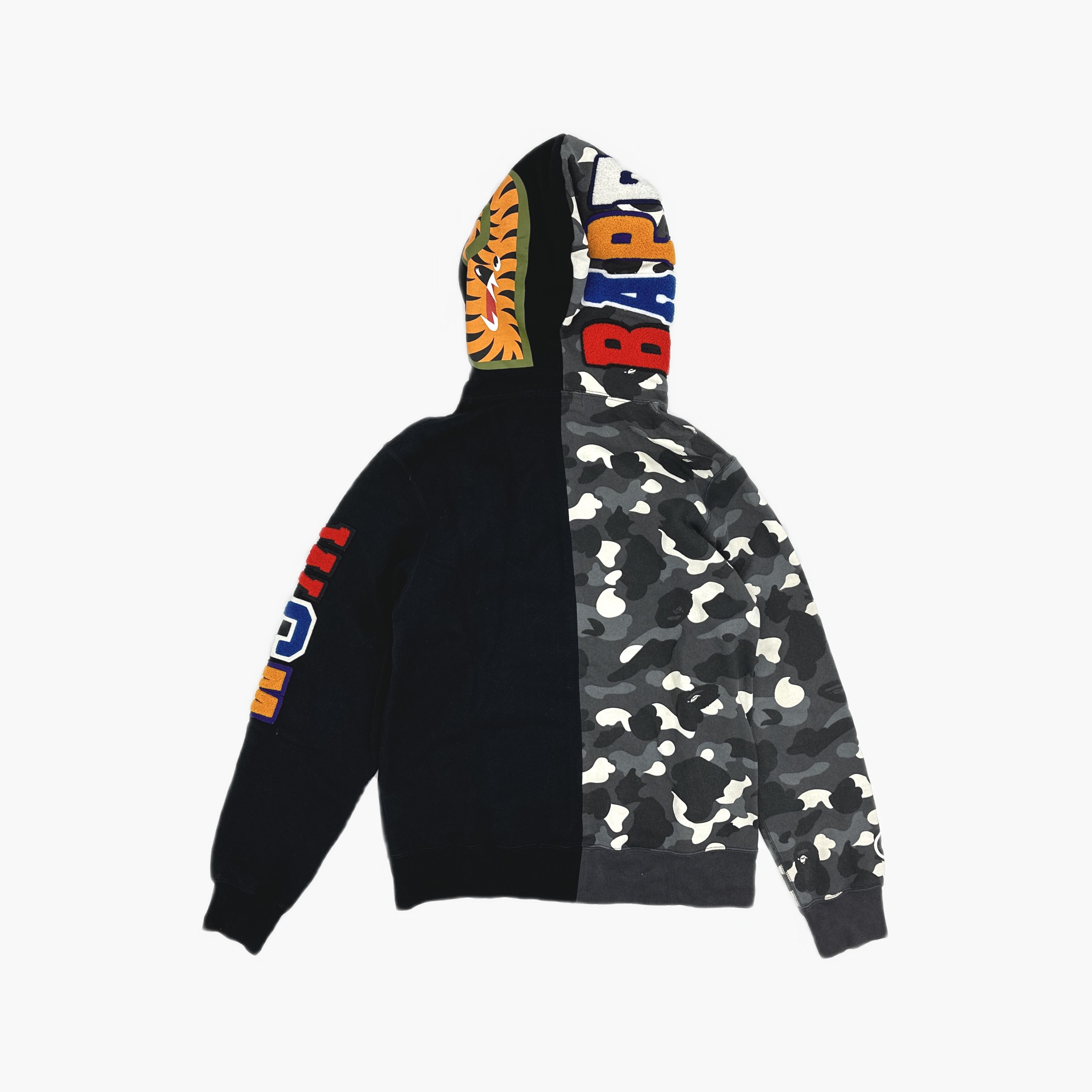 Bape A Bathing Ape Split Camo Full Zip Hoodie Size L Size US L / EU 52-54 / 3 - 2 Thumbnail