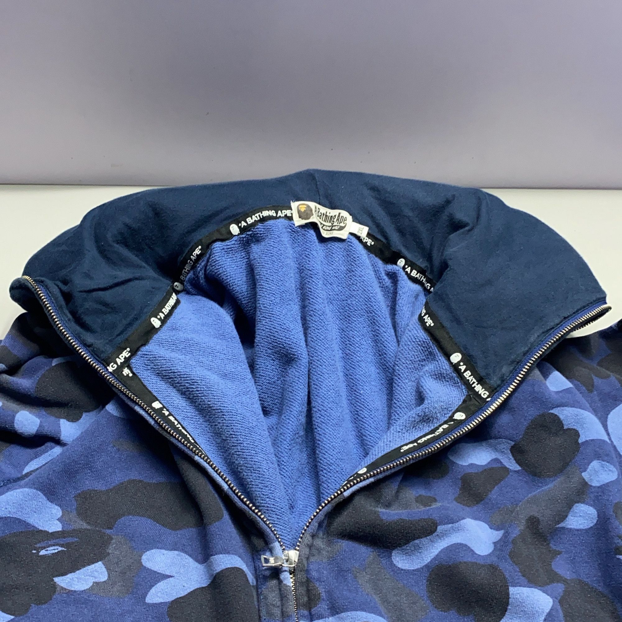 Bape A Bathing Ape Blue Camo Shark Full-Zip Hoodie Size XXL Size US XXL / EU 58 / 5 - 16 Thumbnail