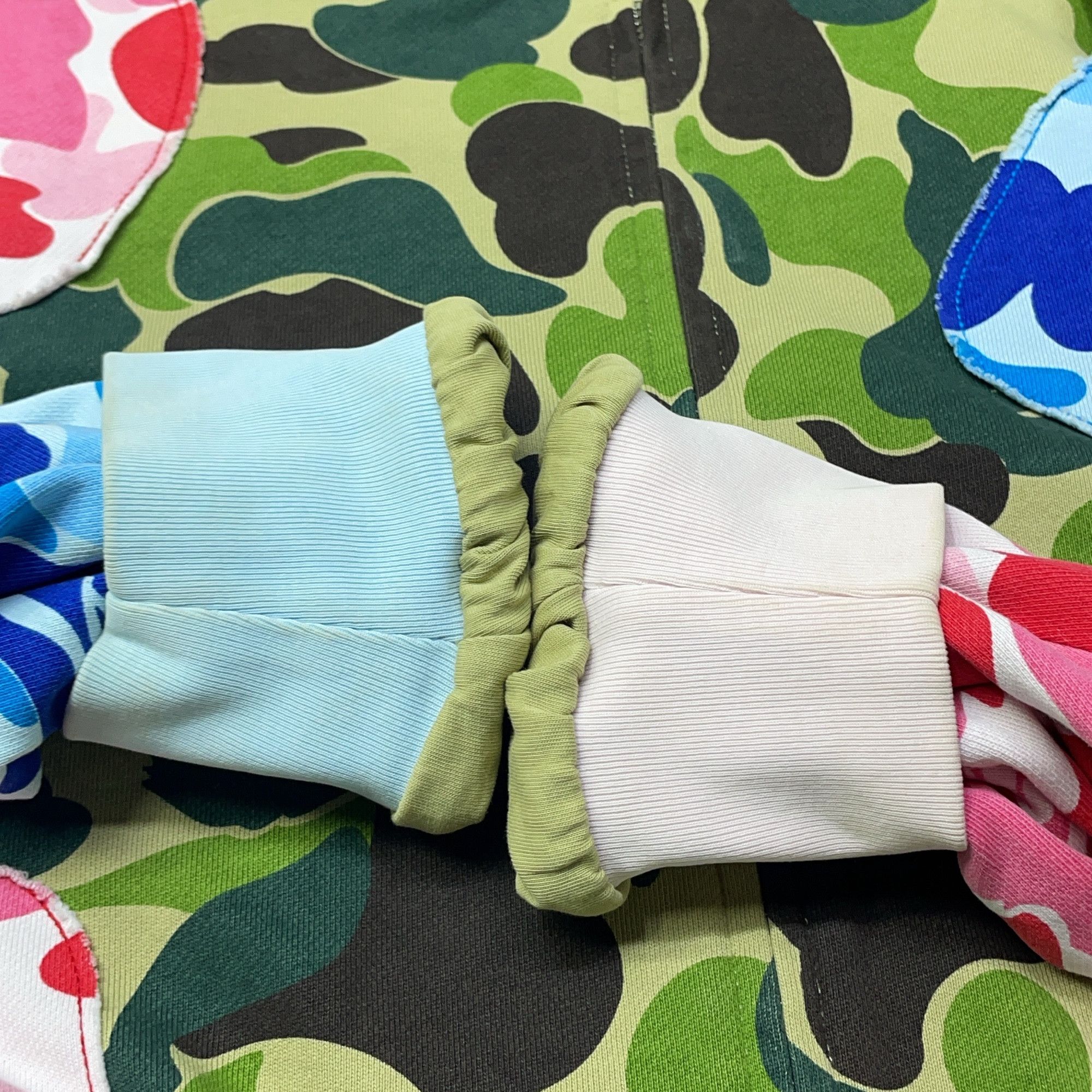 Bape A BATHING APE Patchwork Camo Hoodie Size XL Size US XL / EU 56 / 4 - 12 Thumbnail