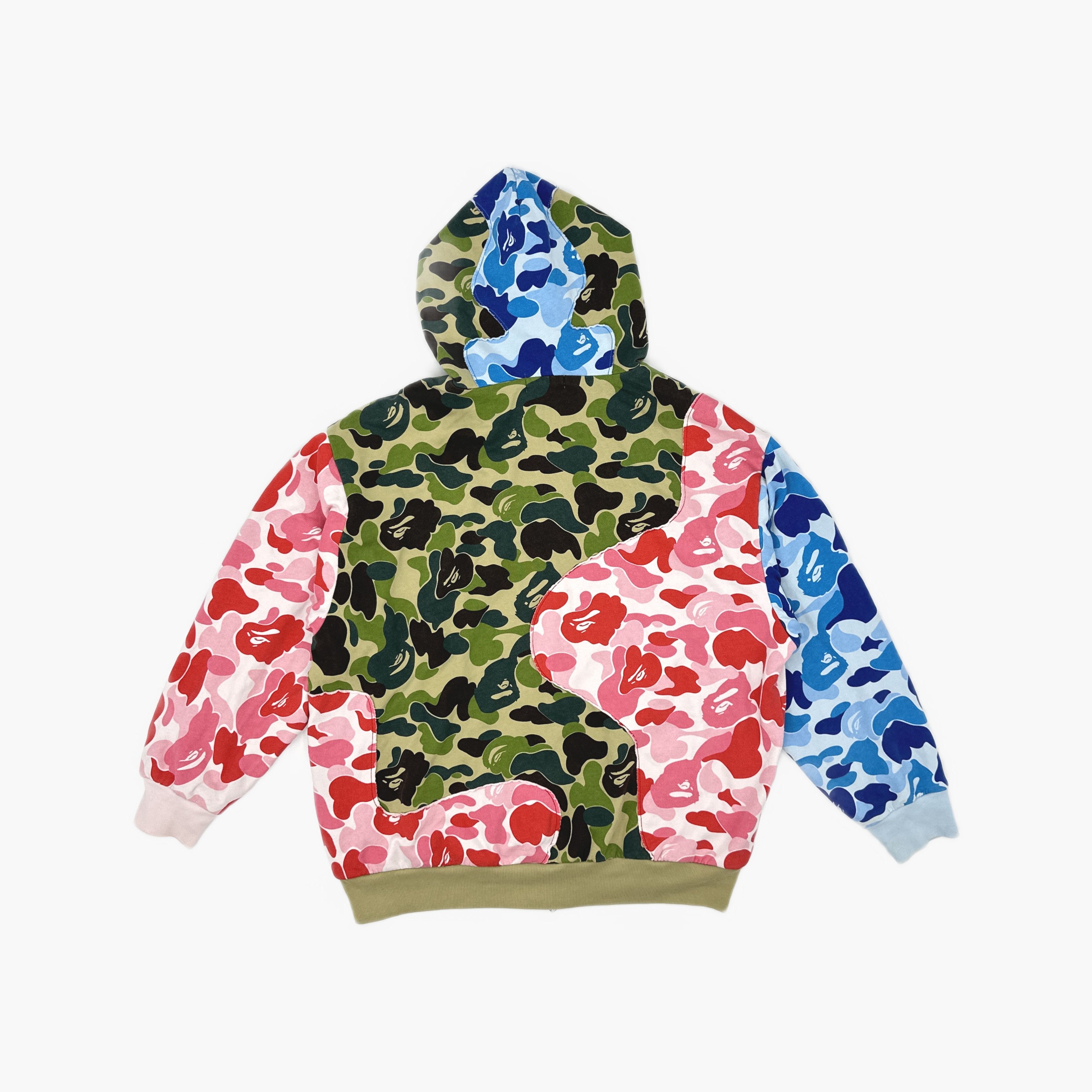 Bape A BATHING APE Patchwork Camo Hoodie Size XL Size US XL / EU 56 / 4 - 2 Thumbnail