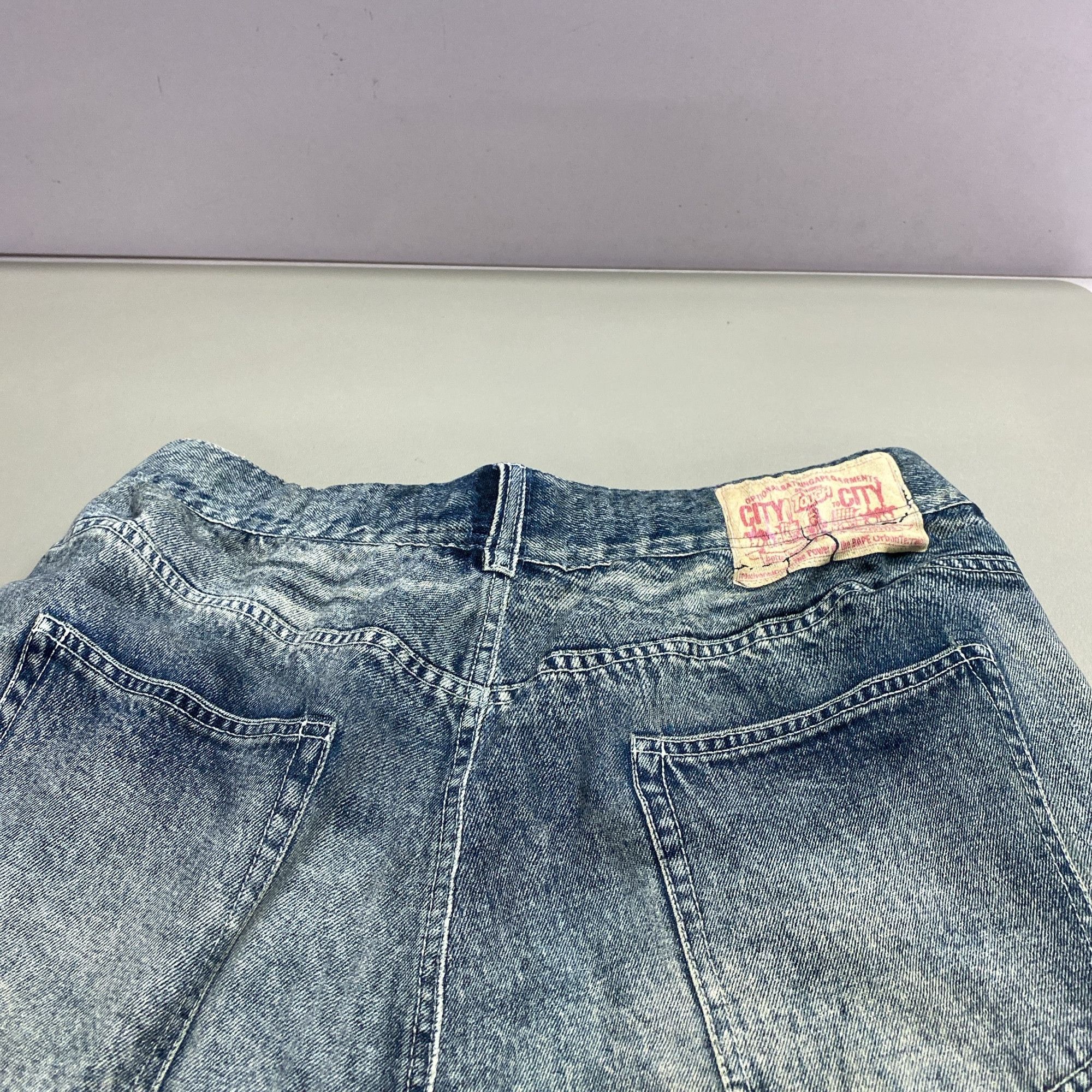 Bape A Bathing Ape Star Logo Denim Shorts Size XXL Size US 38 / EU 54 - 3 Thumbnail