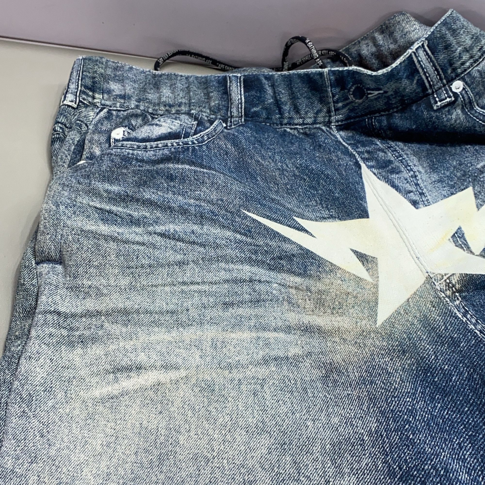 Bape A Bathing Ape Star Logo Denim Shorts Size XXL Size US 38 / EU 54 - 9 Thumbnail