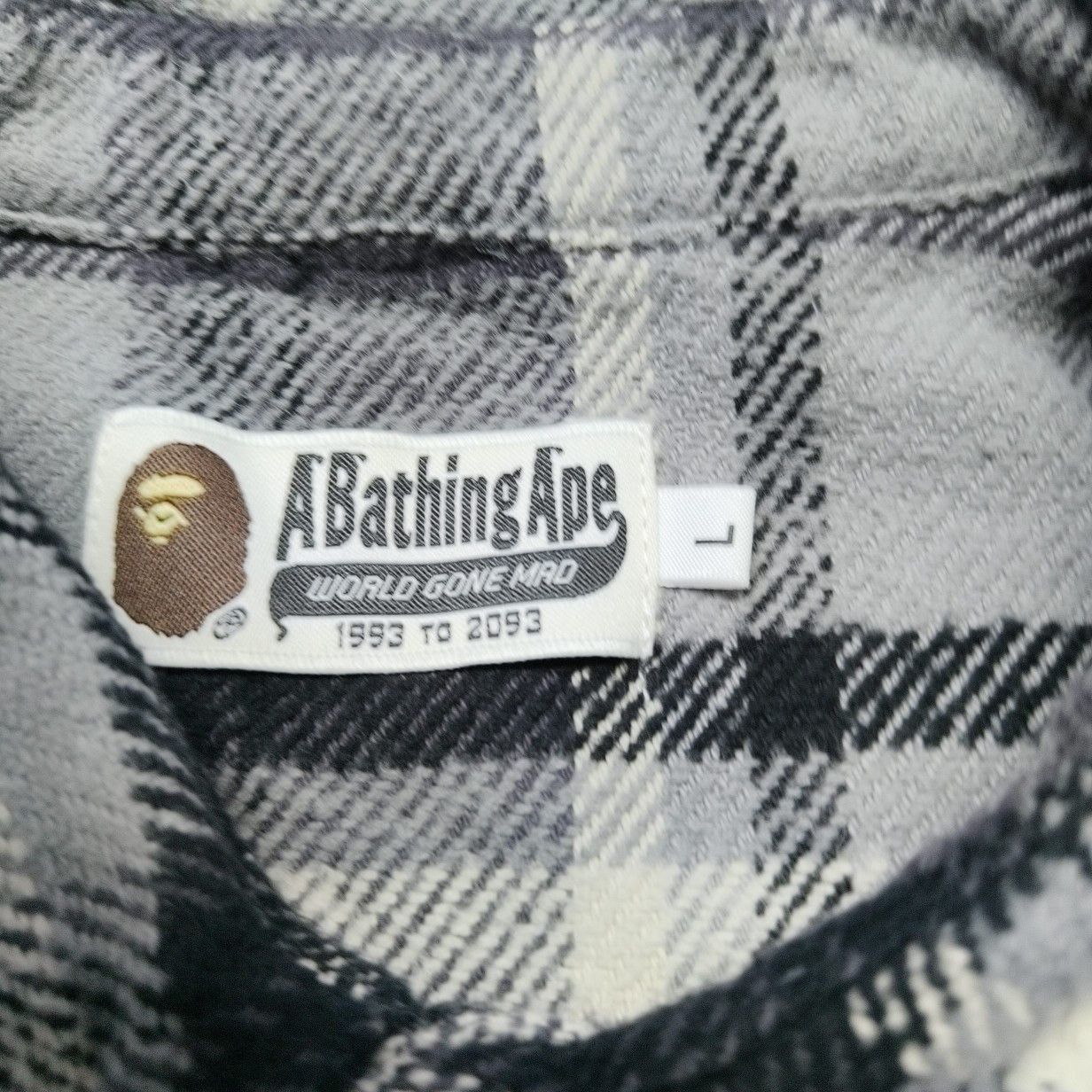 Bape A BATHING APE Plaid Flannel Shirt Size L Size US L / EU 52-54 / 3 - 3 Thumbnail