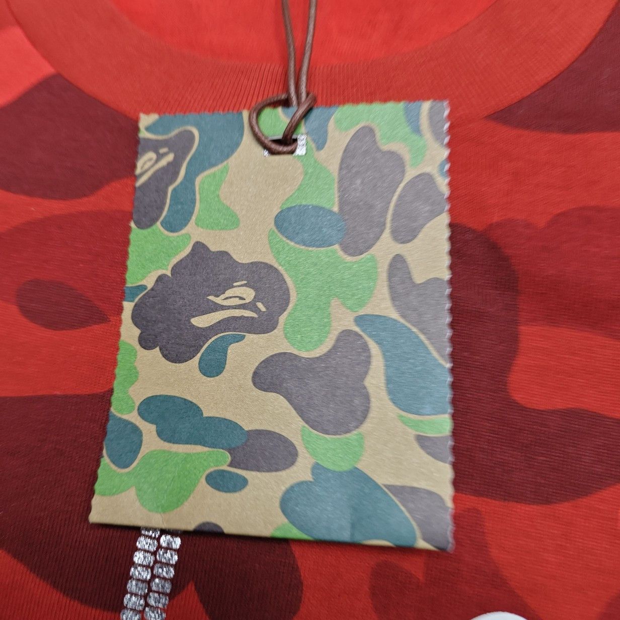 Bape A BATHING APE Red Camo Shark T-Shirt Size L Size US L / EU 52-54 / 3 - 5 Thumbnail