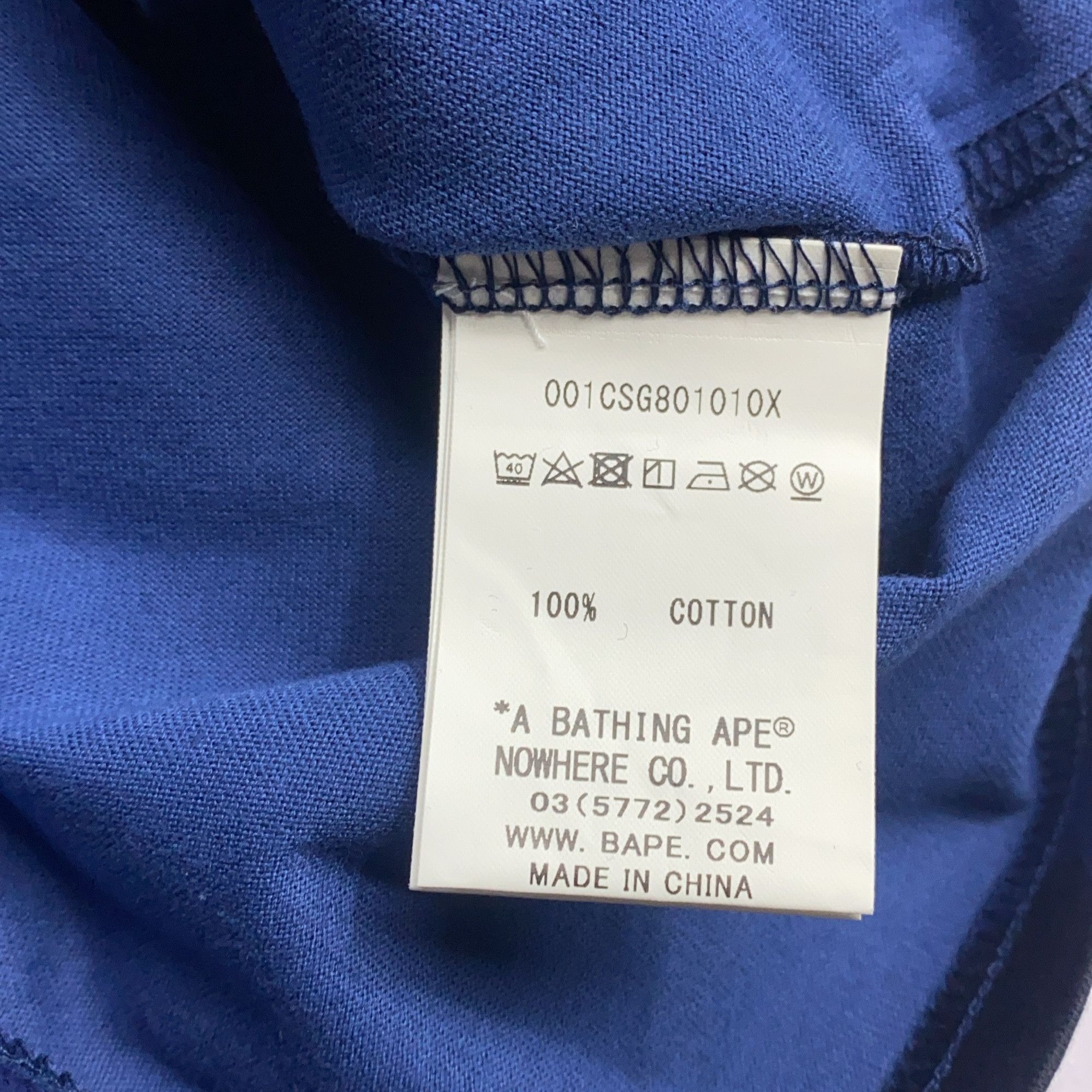 Bape A Bathing Ape PONR Shark Camo T-Shirt Size L Size US L / EU 52-54 / 3 - 4 Thumbnail