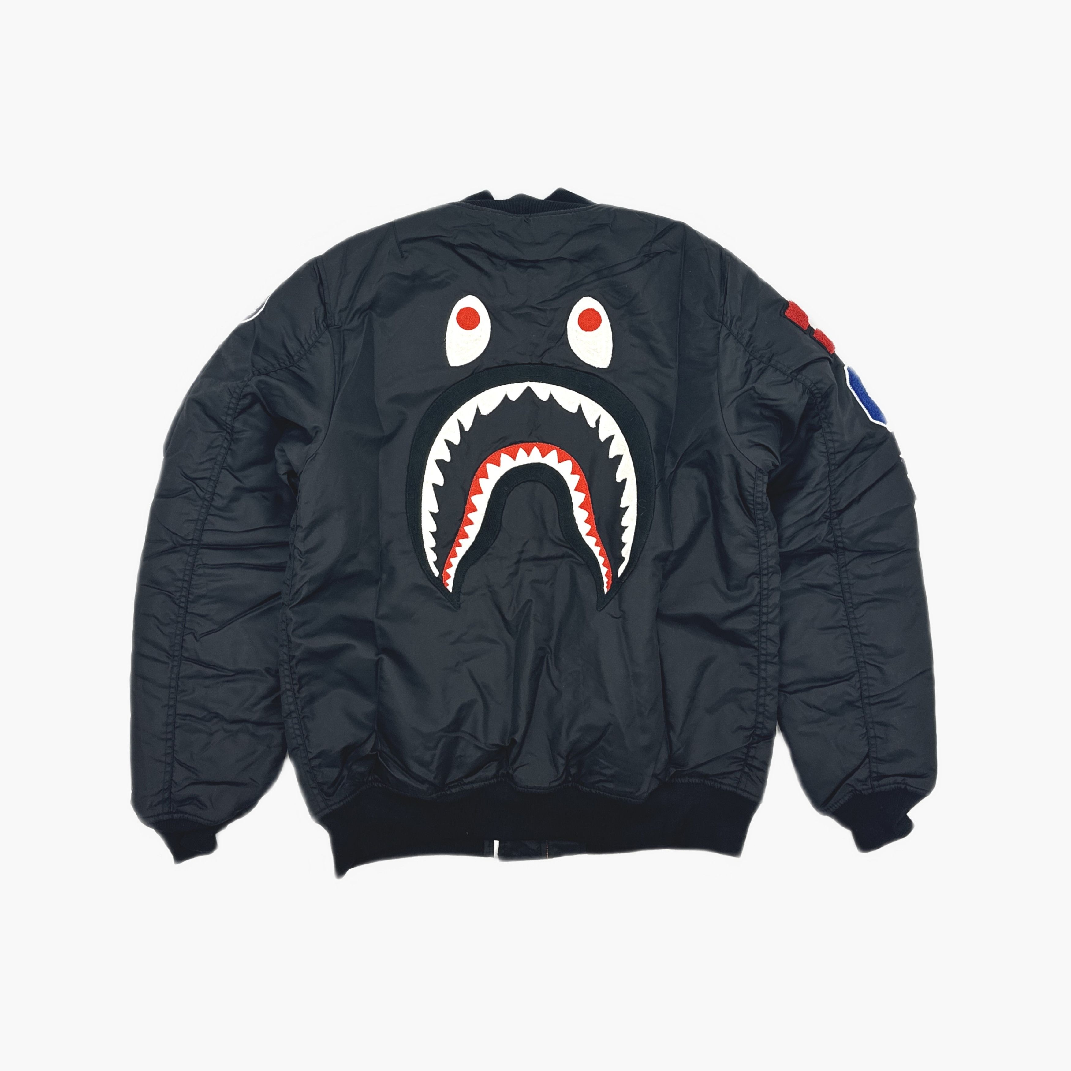 Bape A Bathing Ape Shark Graphic Bomber Jacket Size L Size US L / EU 52-54 / 3 - 2 Thumbnail
