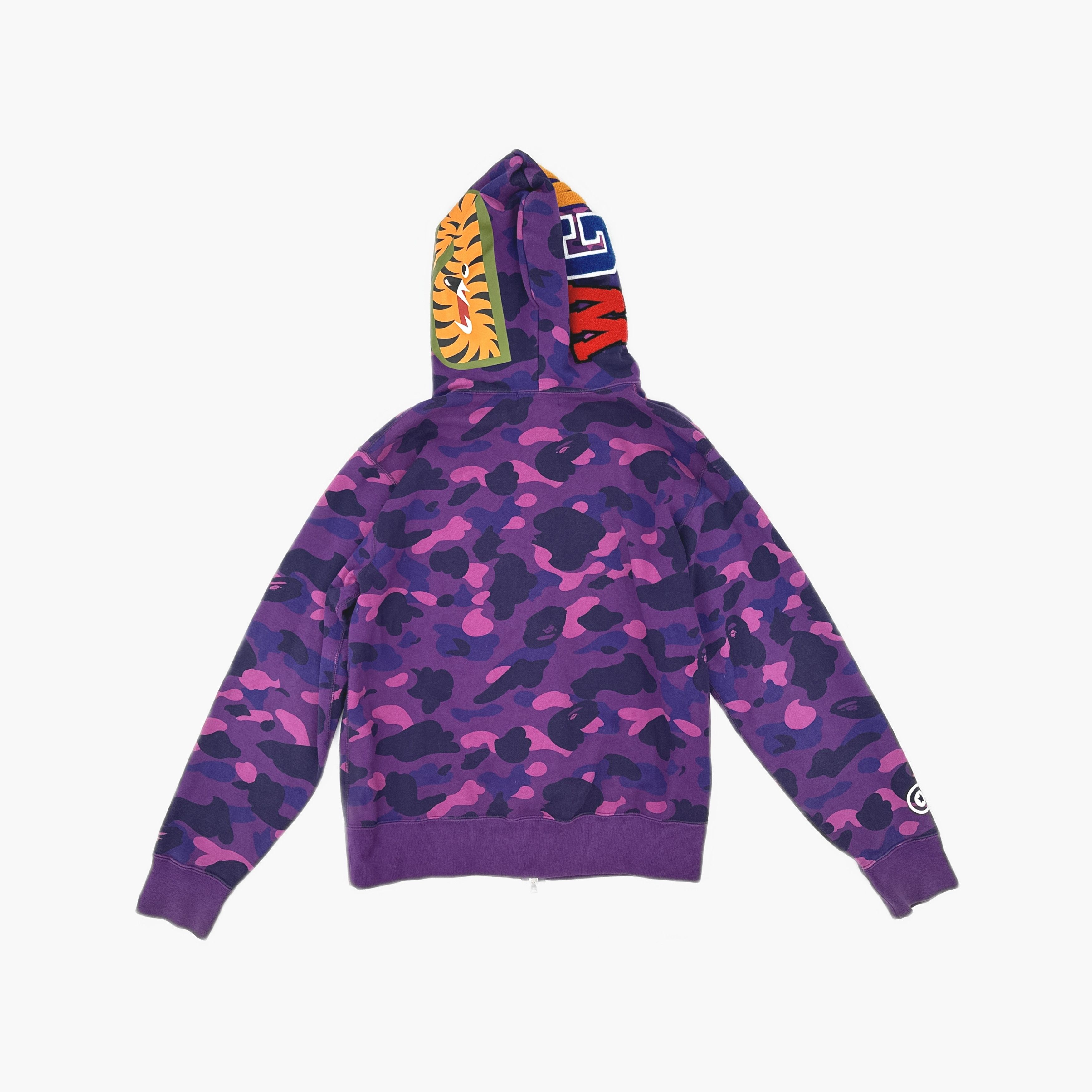 Bape A BATHING APE Color Camo Shark Hoodie Size M Size US M / EU 48-50 / 2 - 2 Thumbnail
