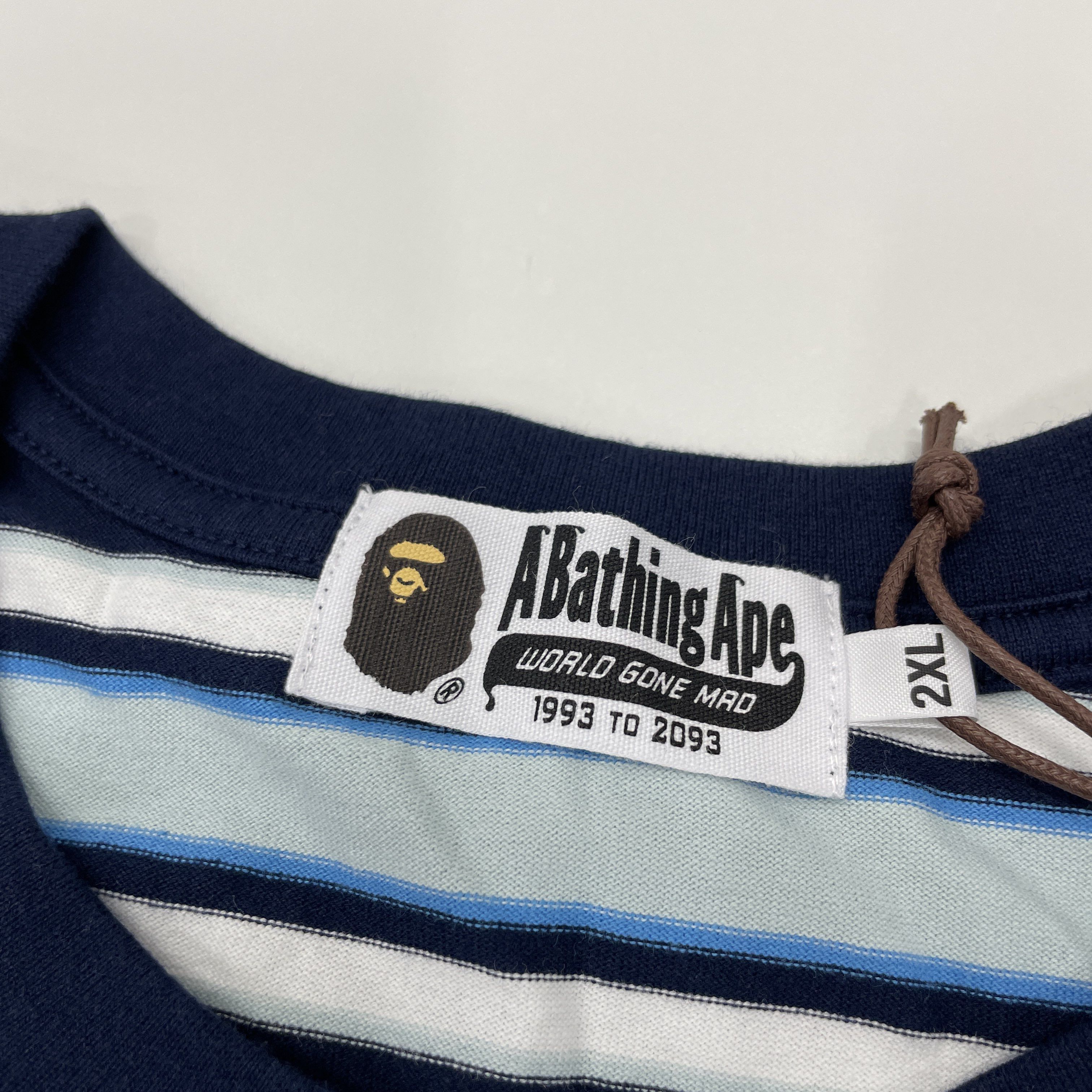 Bape A Bathing Ape Striped Long Sleeve T-Shirt Size XXL Size US XXL / EU 58 / 5 - 3 Thumbnail