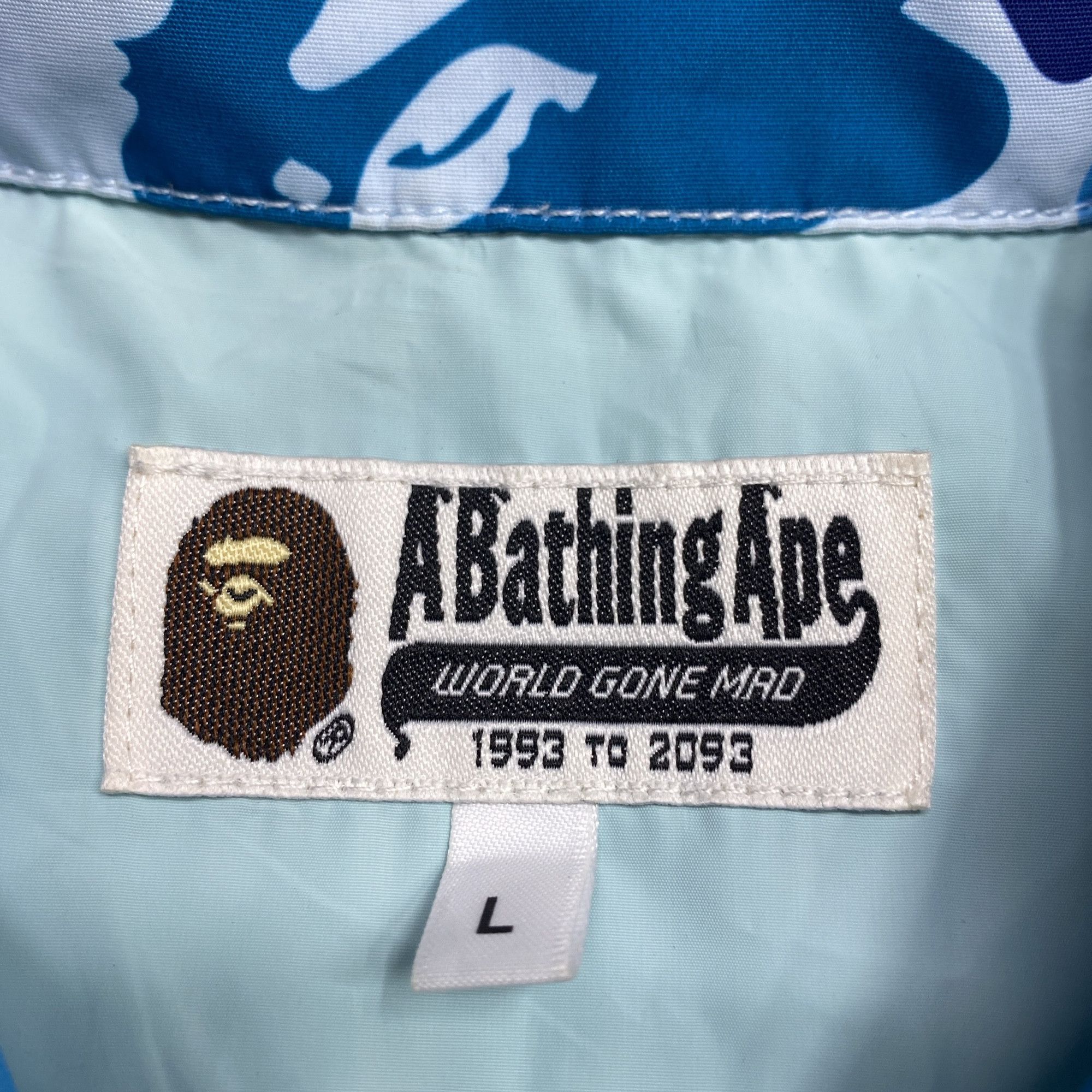Bape A BATHING APE Blue Camo Coach Jacket Size L Size US L / EU 52-54 / 3 - 4 Thumbnail