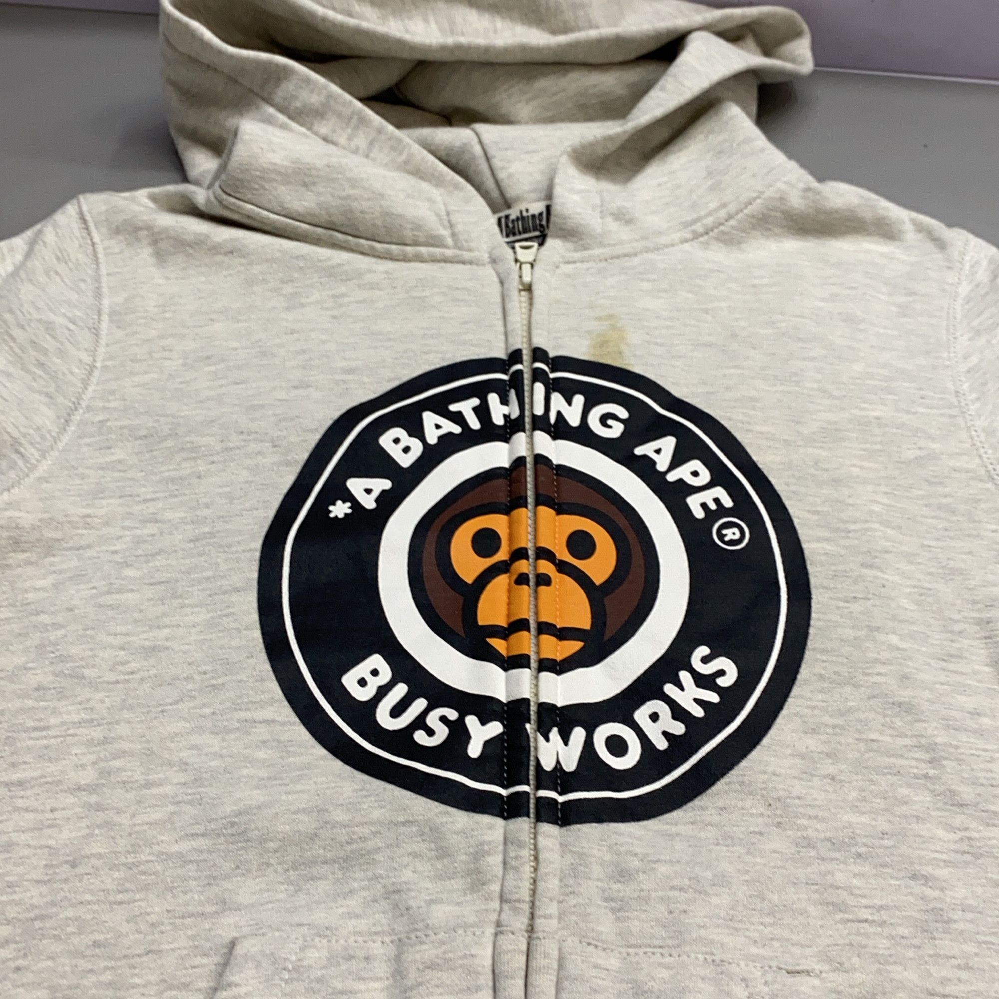 Bape A BATHING APE Busy Works Logo Zip Hoodie Size XS Size US XS / EU 42 / 0 - 10 Thumbnail
