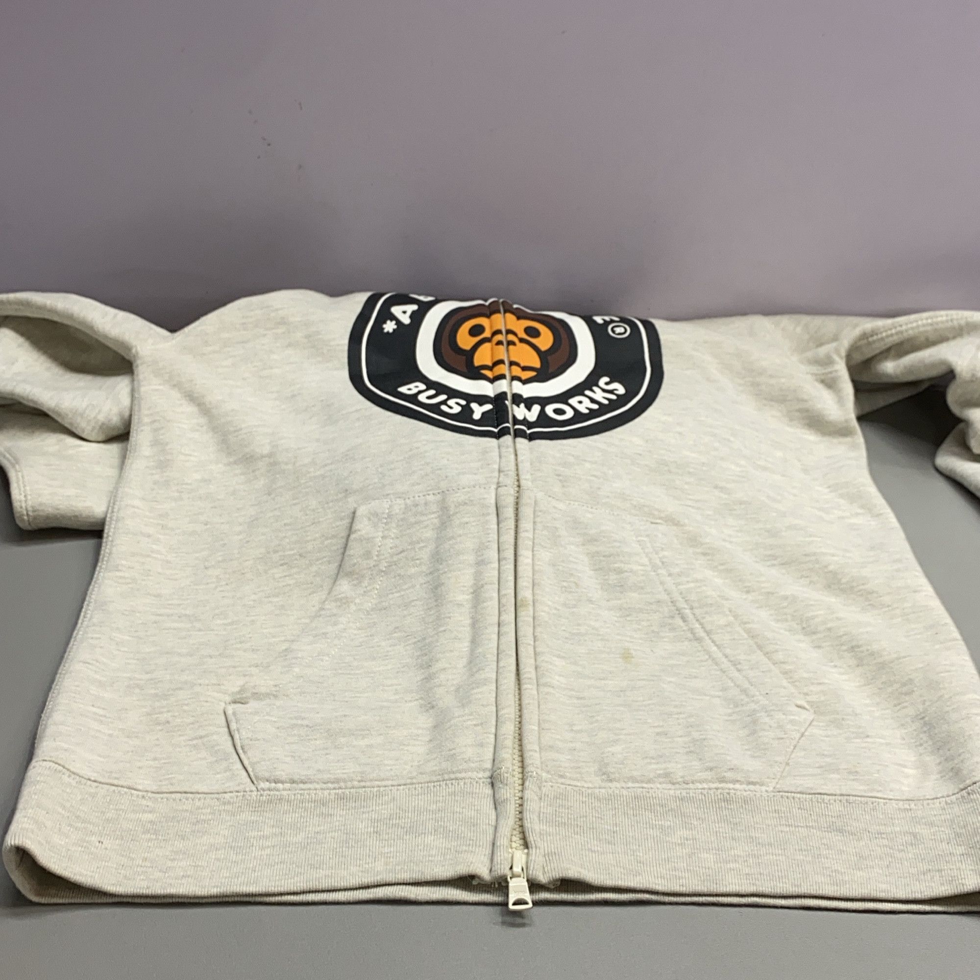 Bape A BATHING APE Busy Works Logo Zip Hoodie Size XS Size US XS / EU 42 / 0 - 18 Thumbnail