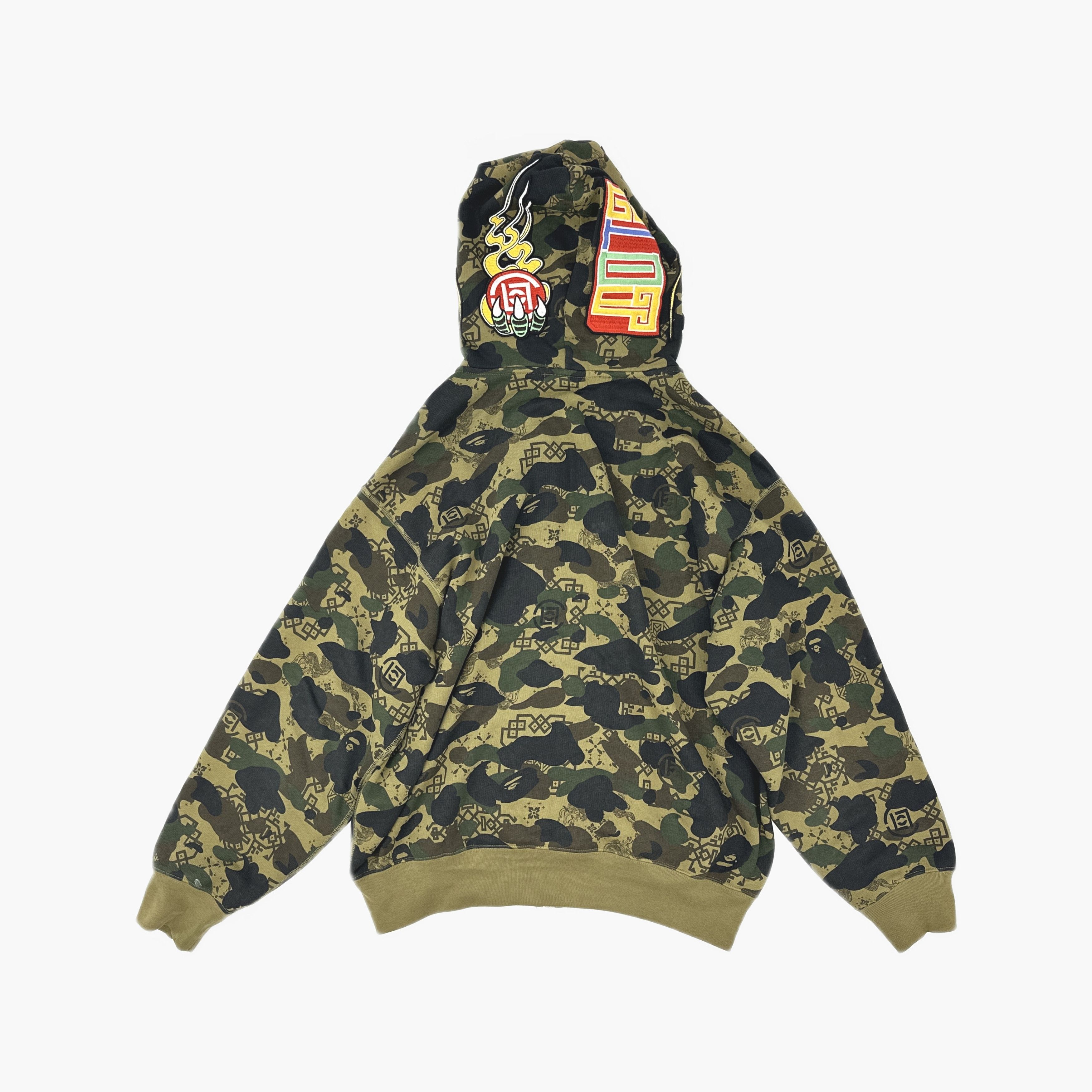 Bape A Bathing Ape x Clot Camo Zip Hoodie Size M Size US M / EU 48-50 / 2 - 2 Thumbnail