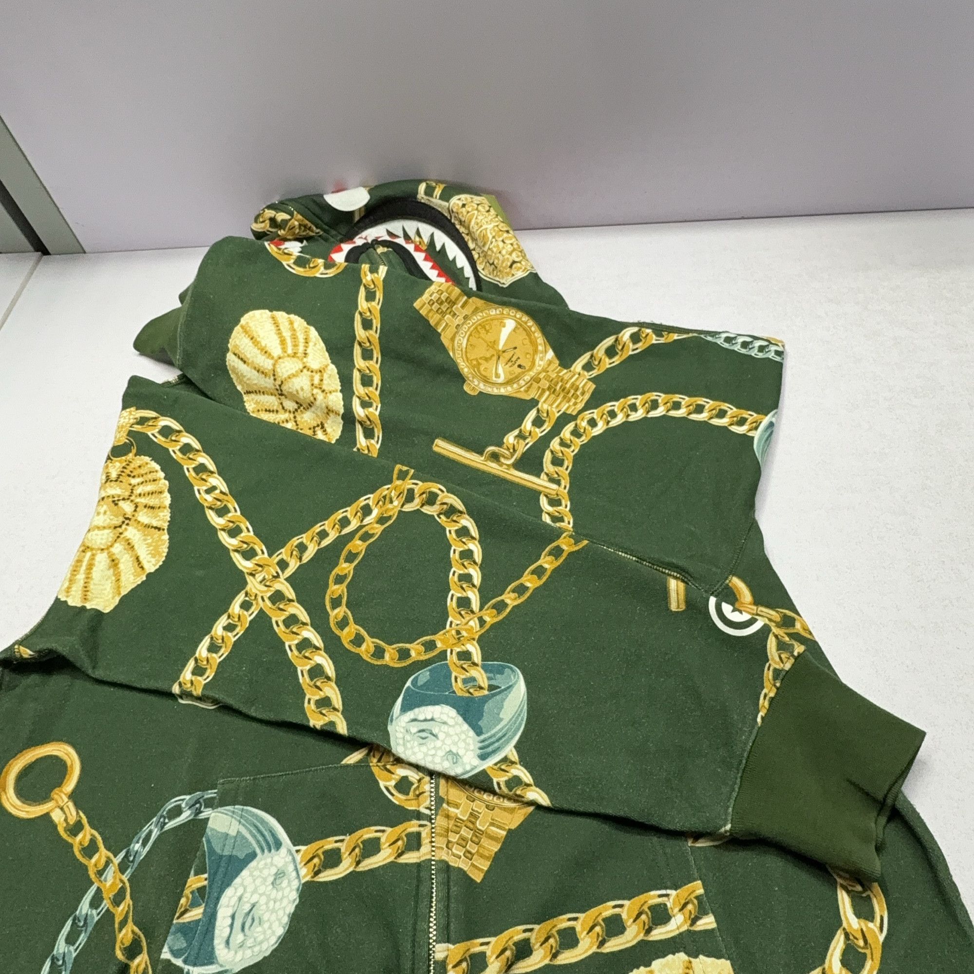 Bape A Bathing Ape Chain Shark Full Zip Hoodie Size XL Size US XL / EU 56 / 4 - 11 Thumbnail
