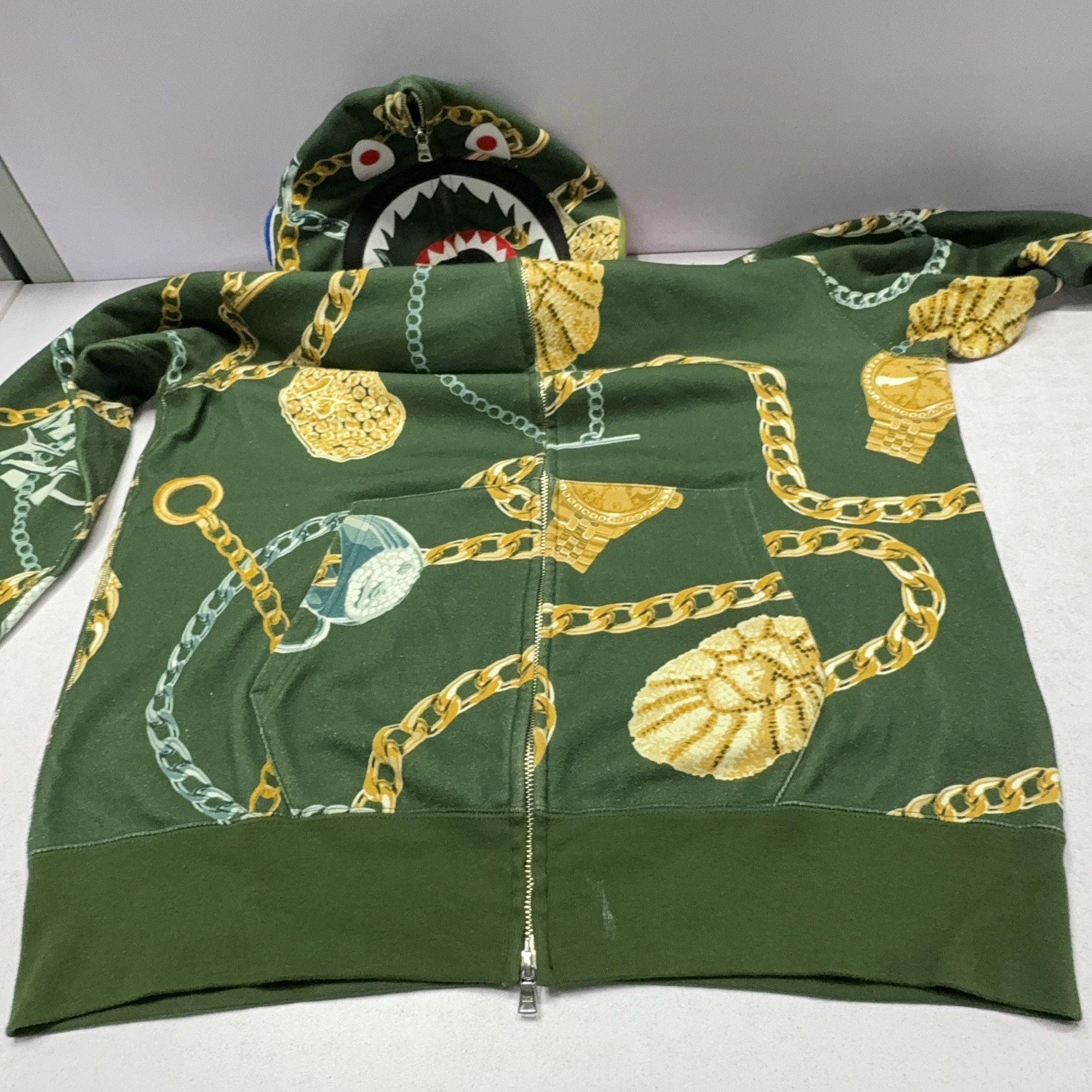 Bape A Bathing Ape Chain Shark Full Zip Hoodie Size XL Size US XL / EU 56 / 4 - 15 Thumbnail