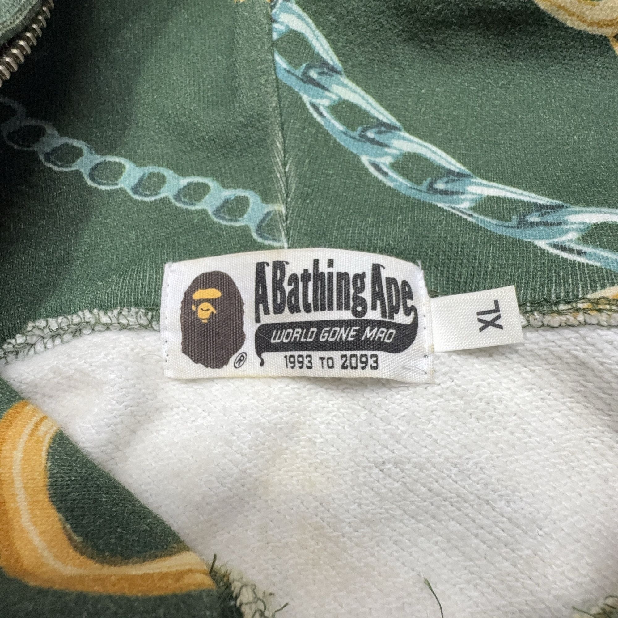 Bape A Bathing Ape Chain Shark Full Zip Hoodie Size XL Size US XL / EU 56 / 4 - 3 Thumbnail