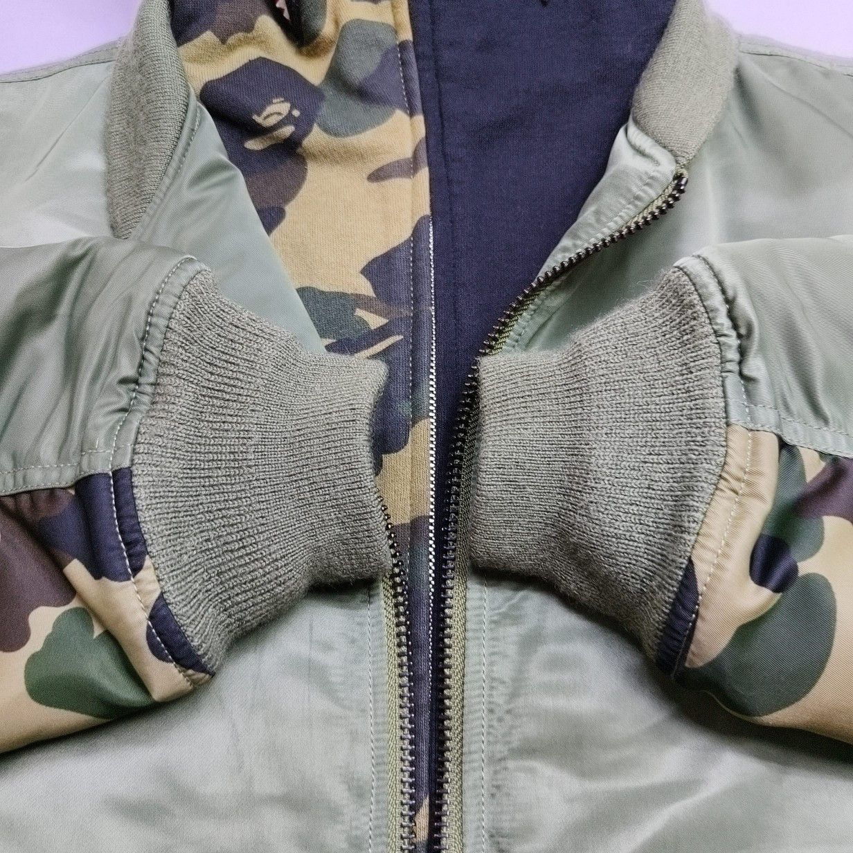 Bape A BATHING APE Shark Camo Bomber Jacket Size M Size US M / EU 48-50 / 2 - 9 Thumbnail