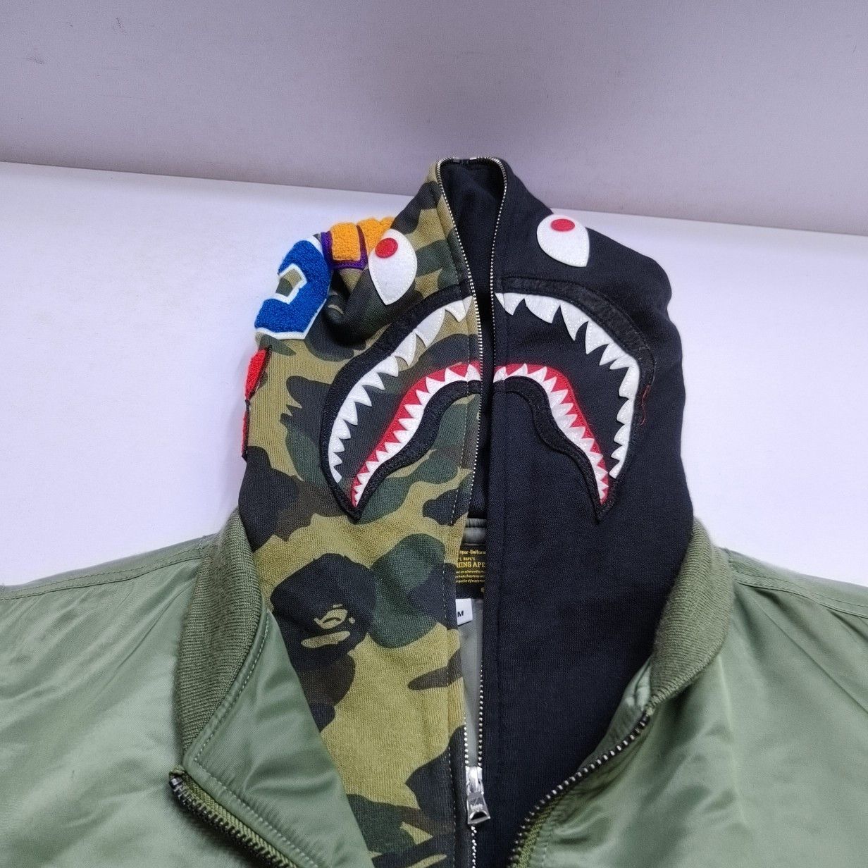 Bape A BATHING APE Shark Camo Bomber Jacket Size M Size US M / EU 48-50 / 2 - 6 Thumbnail