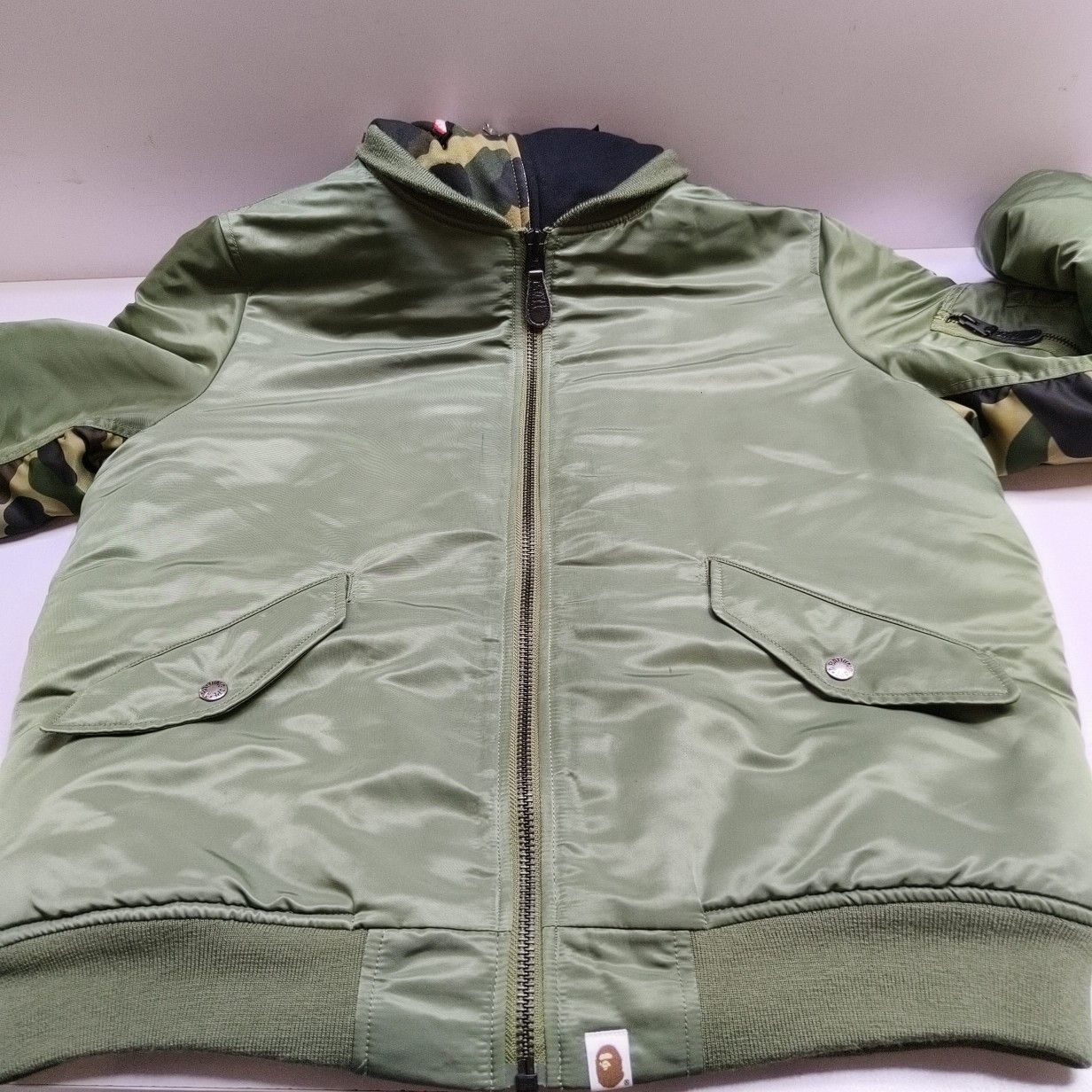 Bape A BATHING APE Shark Camo Bomber Jacket Size M Size US M / EU 48-50 / 2 - 13 Thumbnail