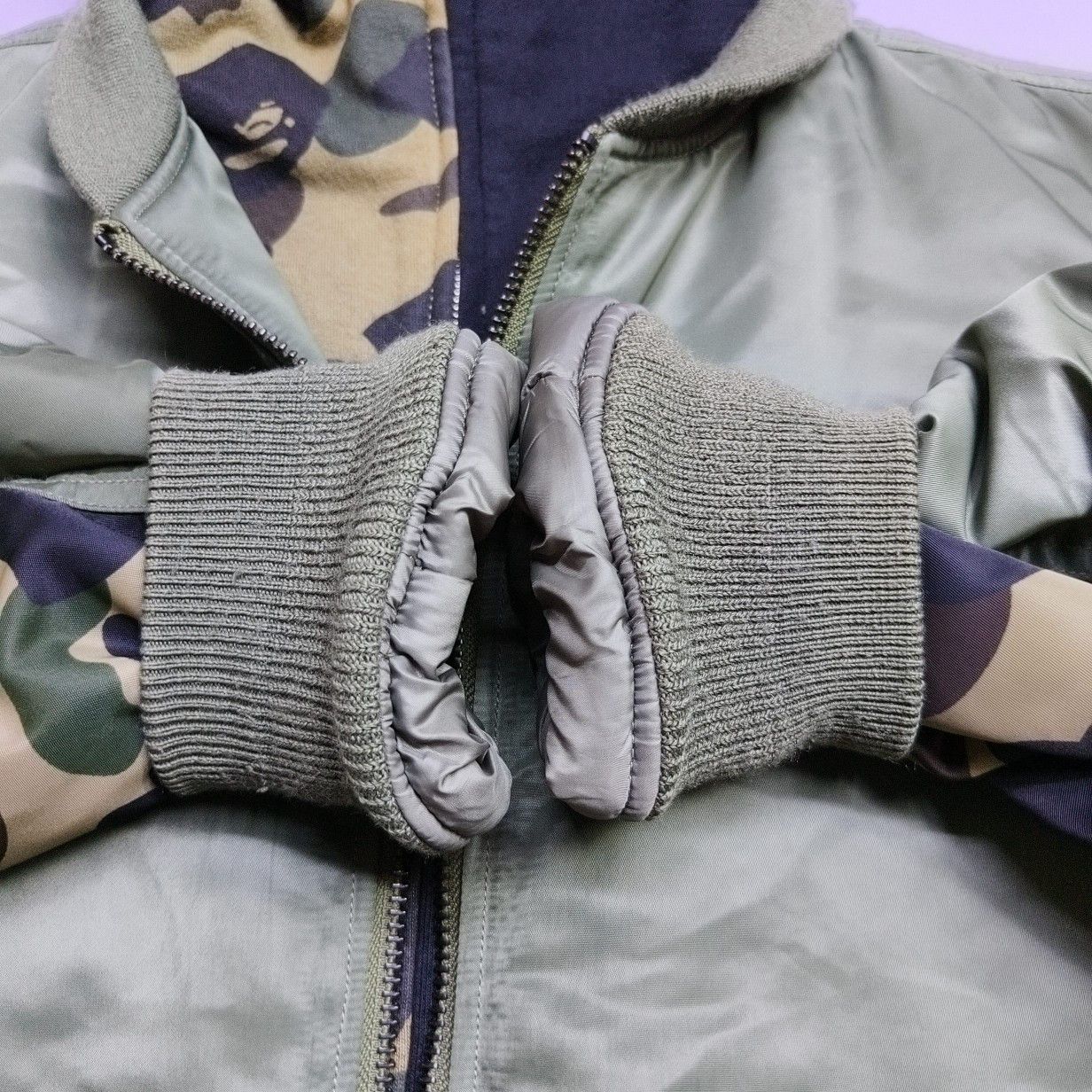 Bape A BATHING APE Shark Camo Bomber Jacket Size M Size US M / EU 48-50 / 2 - 11 Thumbnail