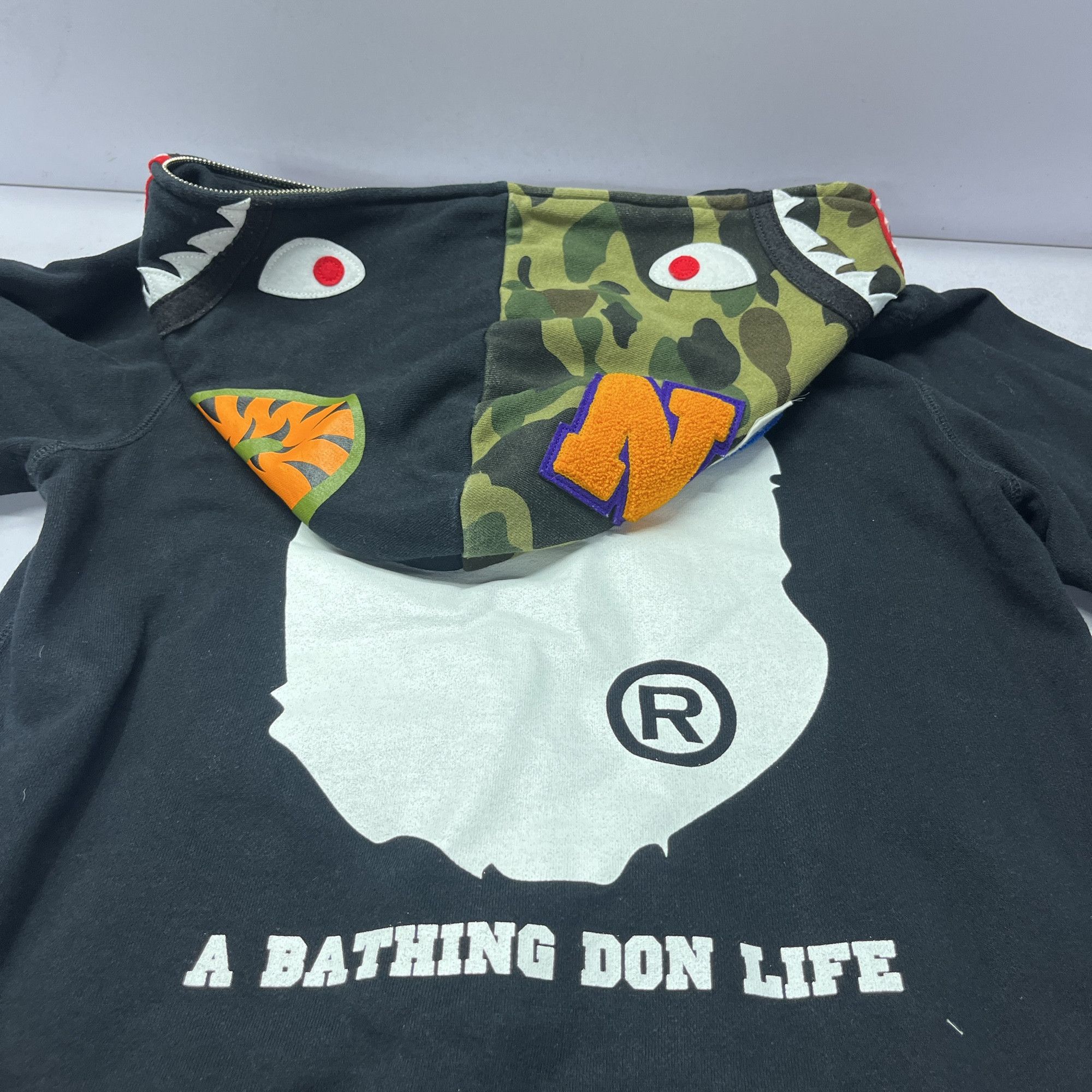 Bape A BATHING APE x Big Sean Shark Hoodie Size M Size US M / EU 48-50 / 2 - 6 Thumbnail