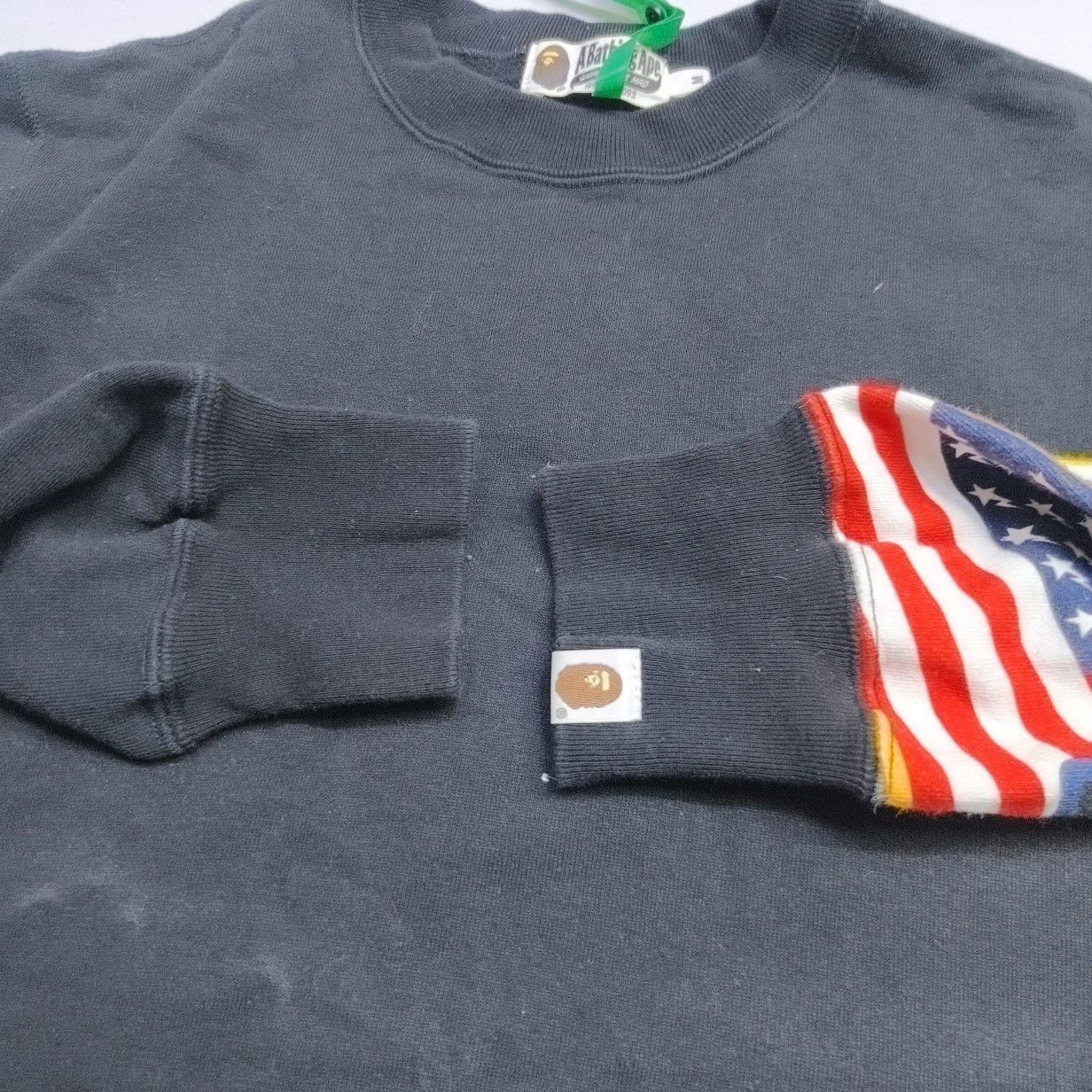 Bape A Bathing Ape Patchwork Crewneck Sweatshirt Size M Size US M / EU 48-50 / 2 - 10 Thumbnail