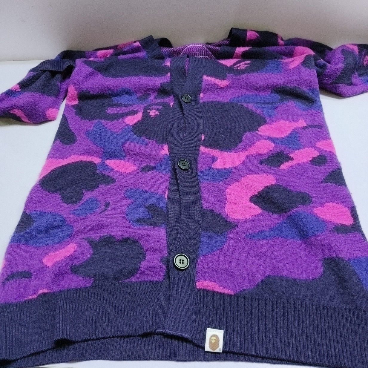 Bape A Bathing Ape Camo Knit Cardigan ONE SIZE Size ONE SIZE - 14 Thumbnail