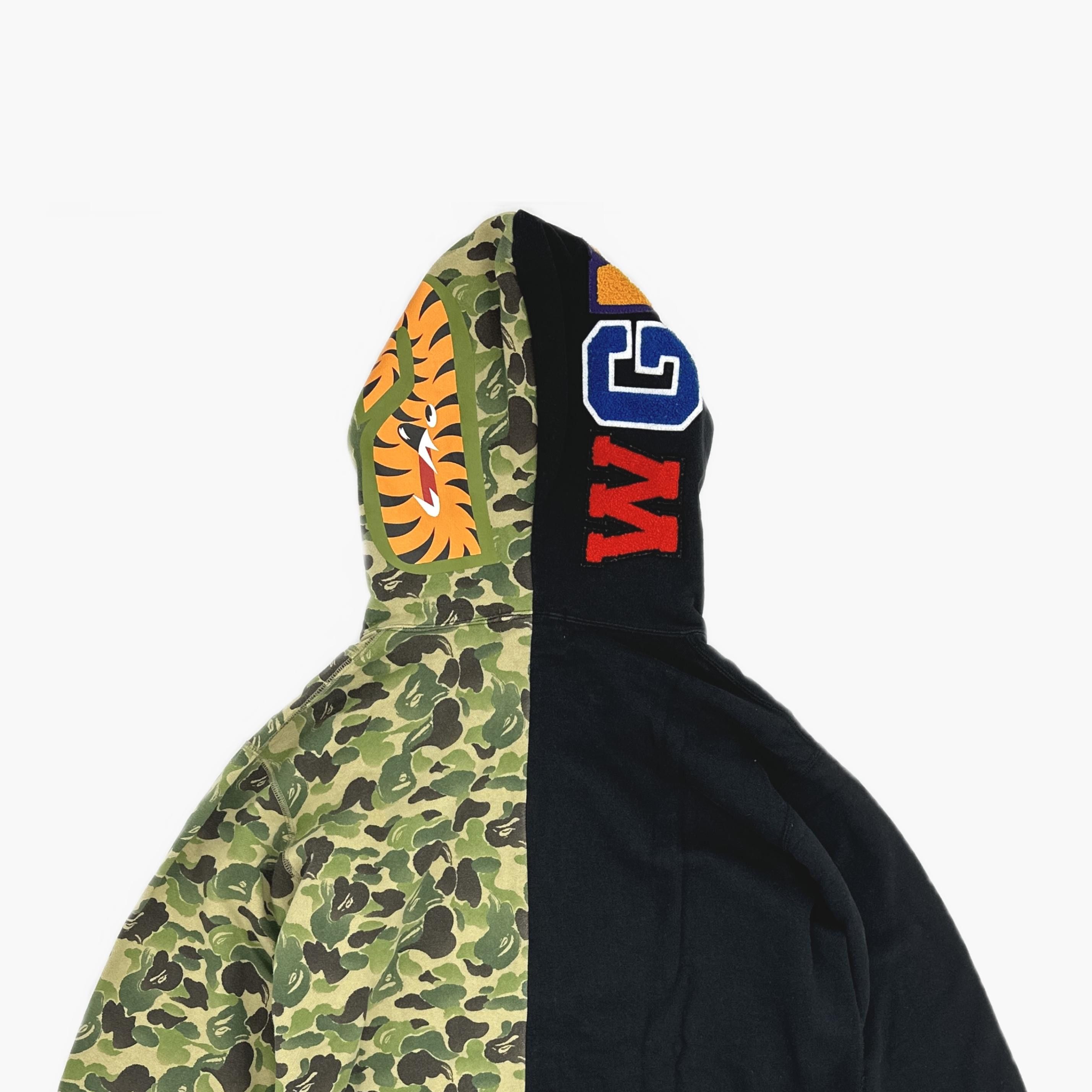 Bape A BATHING APE Split Camo Shark Hoodie Size XXL Size US XXL / EU 58 / 5 - 3 Thumbnail