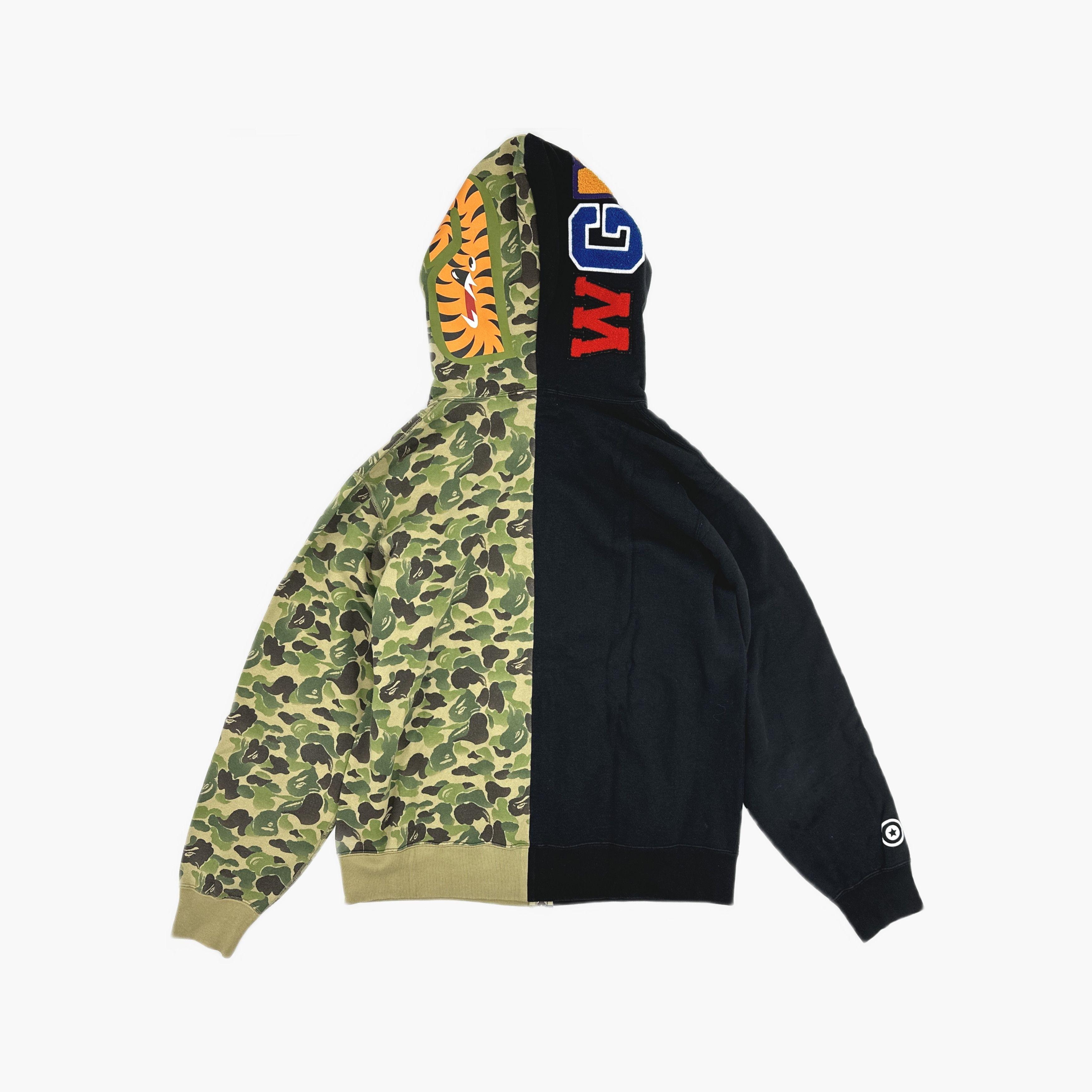 Bape A BATHING APE Split Camo Shark Hoodie Size XXL Size US XXL / EU 58 / 5 - 2 Thumbnail