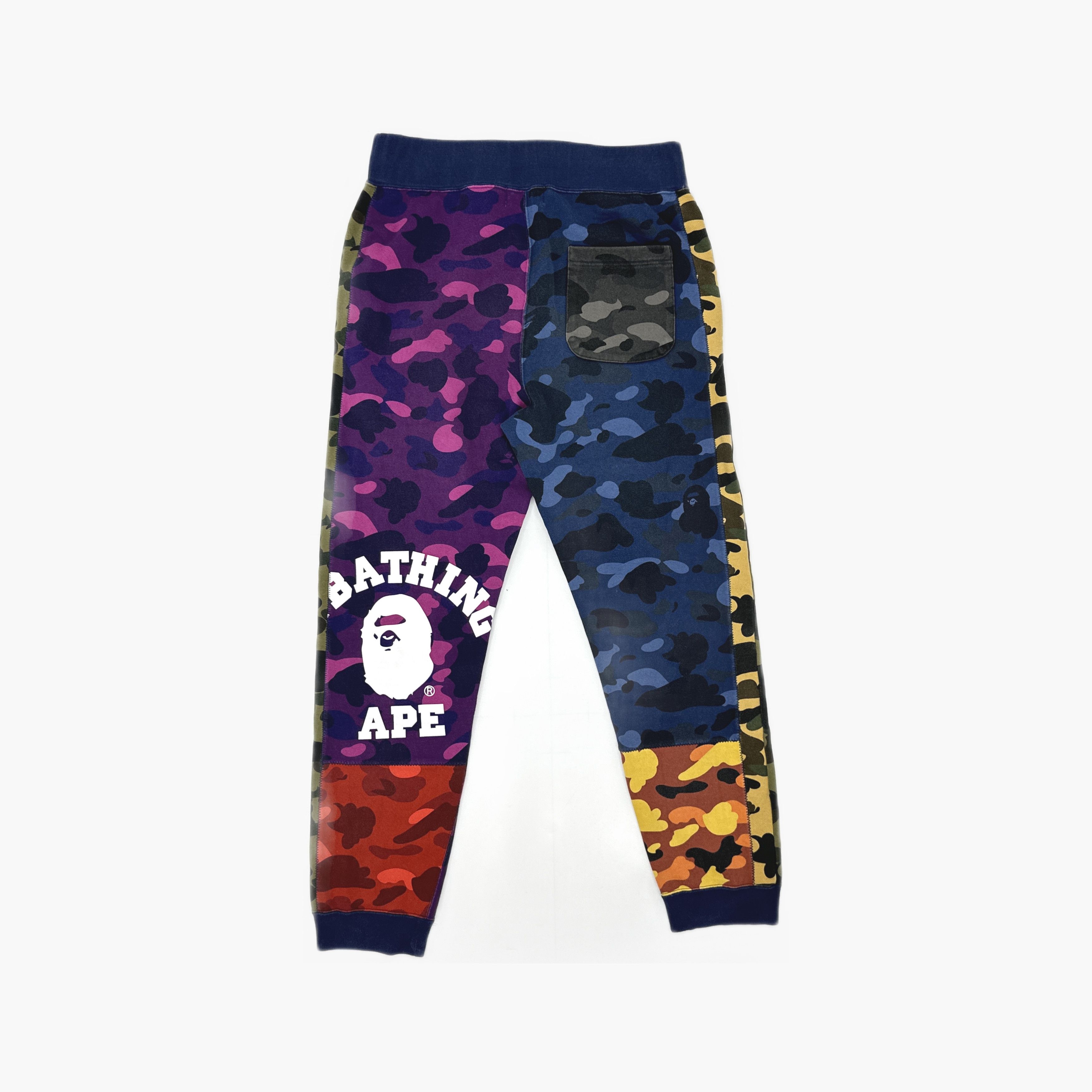 Bape A Bathing Ape Camo Paneled Sweatpants Size L Size US 34 / EU 50 - 2 Thumbnail