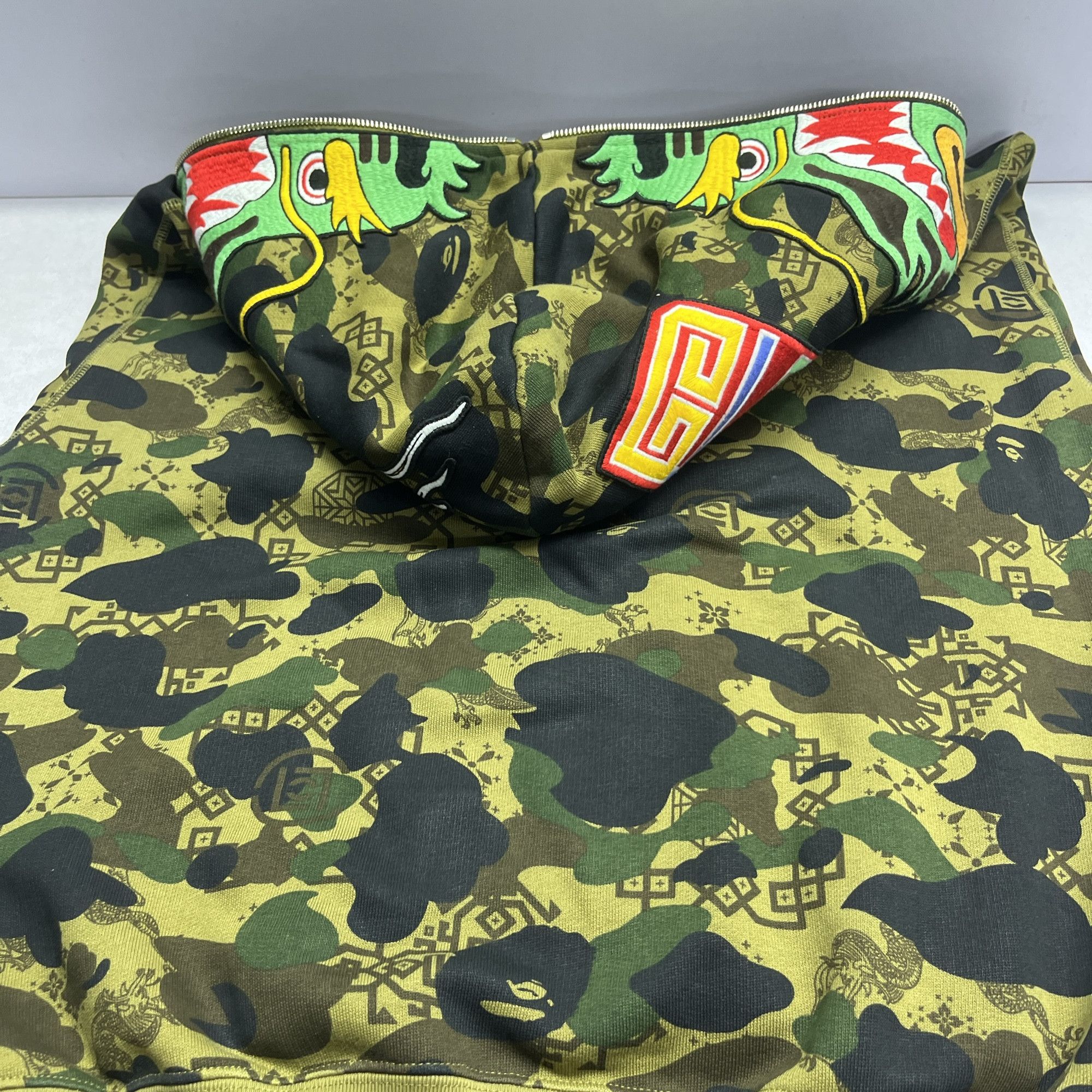 Bape A BATHING APE x CLOT Camo Zip Hoodie M Size US M / EU 48-50 / 2 - 6 Thumbnail