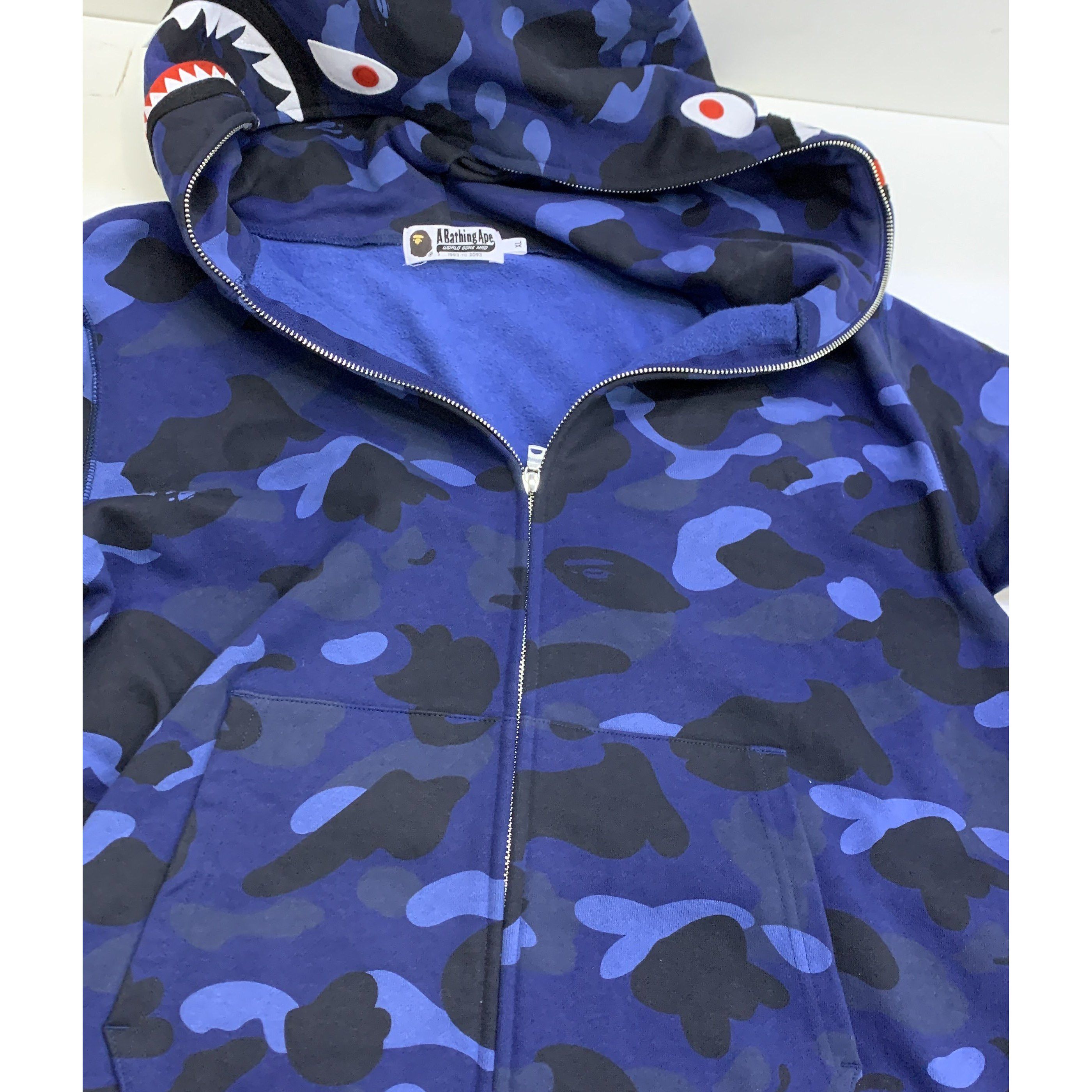 Bape A Bathing Ape Camo Shark Full Zip Hoodie XL Size US XL / EU 56 / 4 - 6 Thumbnail
