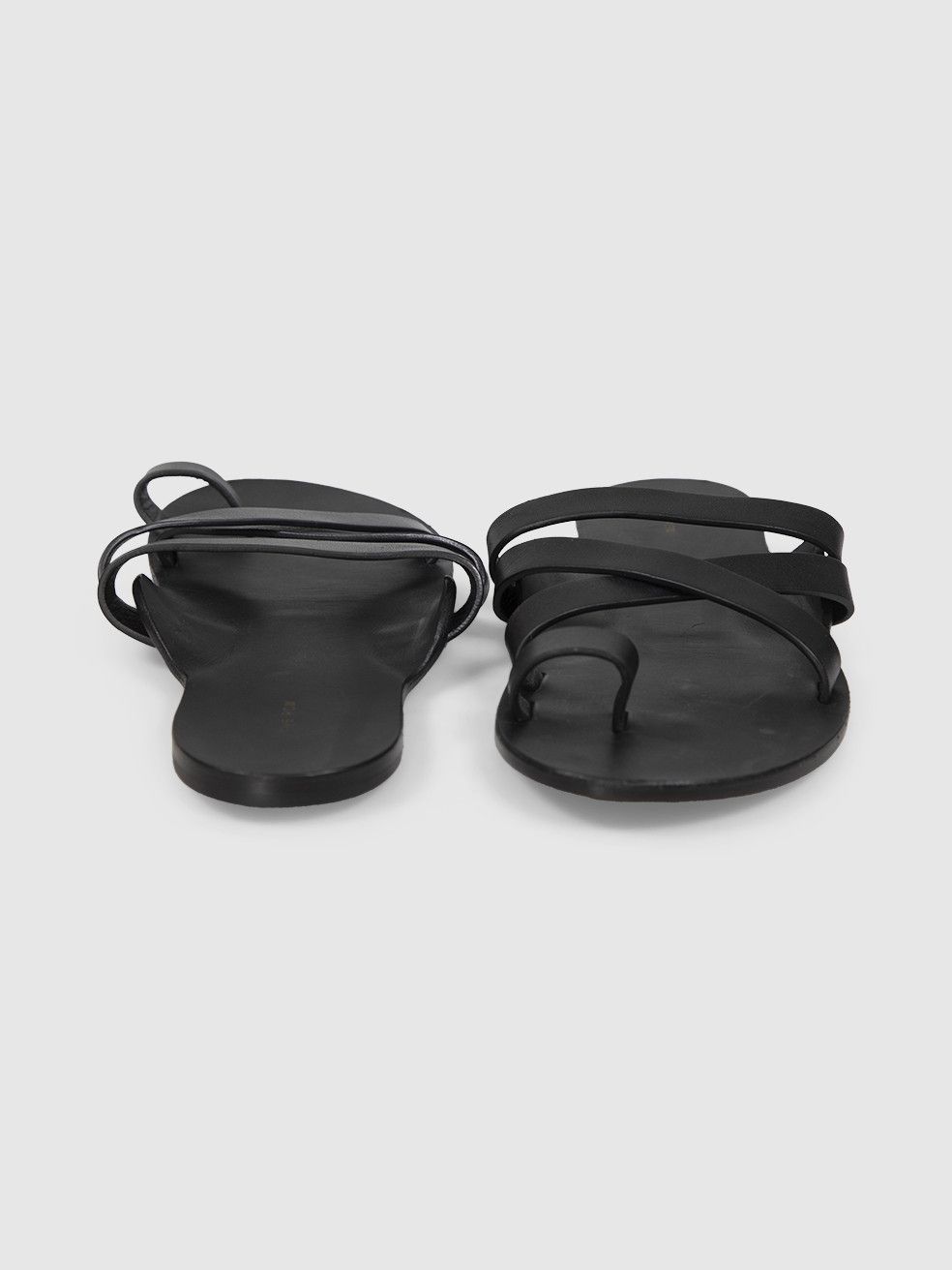 The Row Black Leather Cross Strap Kris Sandals Size US 8.5 / IT 38.5 - 3 Thumbnail