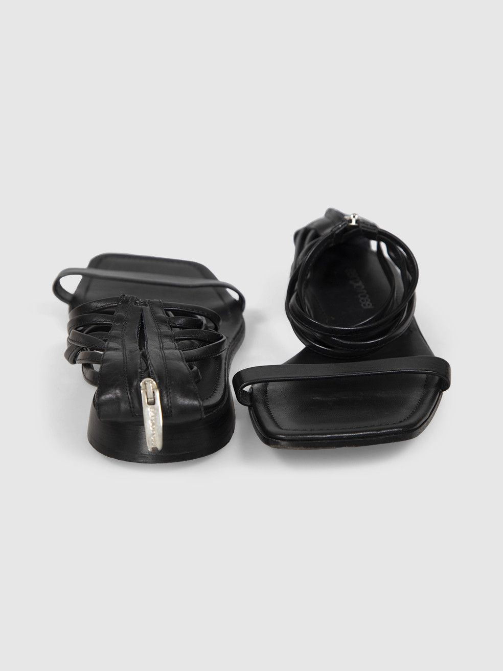 Sergio Rossi Black Leather Strappy Sandals Size US 6.5 / IT 36.5 - 4 Thumbnail