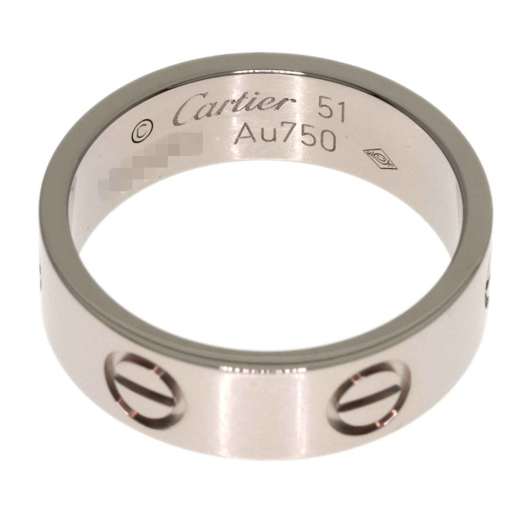 Cartier Cartier Love Ring #51, 18K White Gold, Women's Ring, CARTIER Size ONE SIZE - 4 Thumbnail
