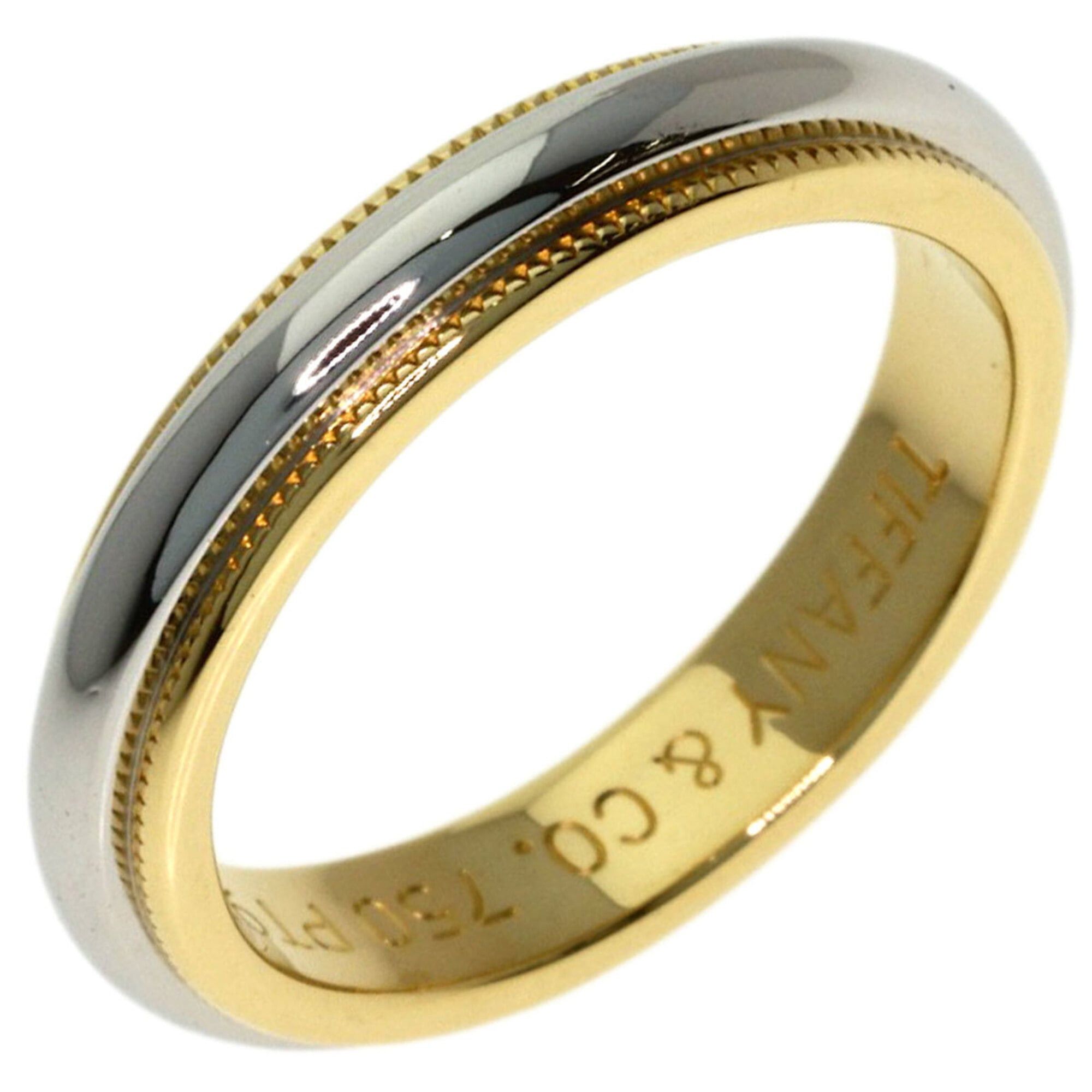 Tiffany & Co. Tiffany & Co. Milgrain Ring, 18K Yellow Gold/PT950, Women's. Size ONE SIZE - 2 Thumbnail