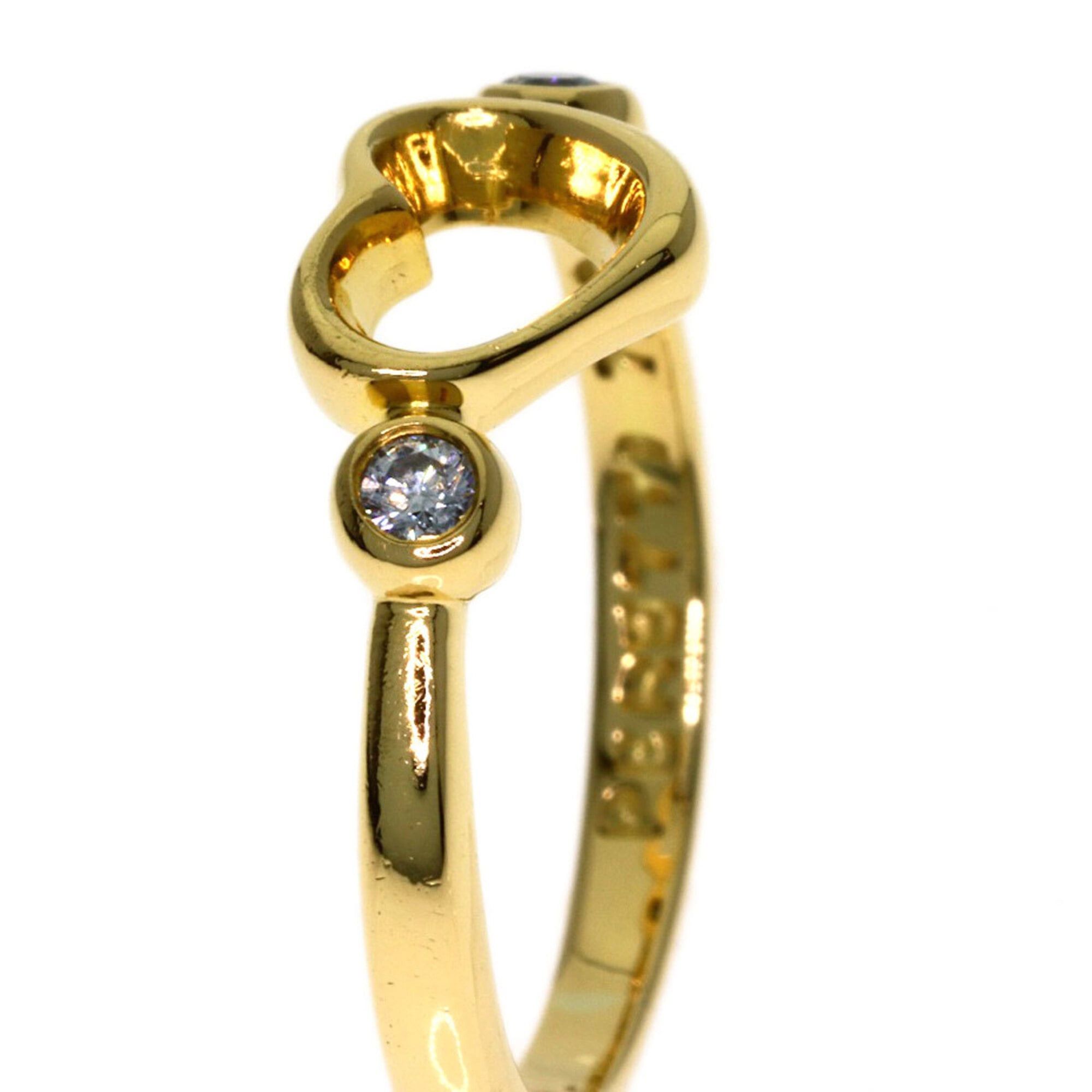 Tiffany & Co. Tiffany & Co. Open Heart 2-Diamond Ring, 18K Yellow Gold, Women's. Size ONE SIZE - 9 Thumbnail