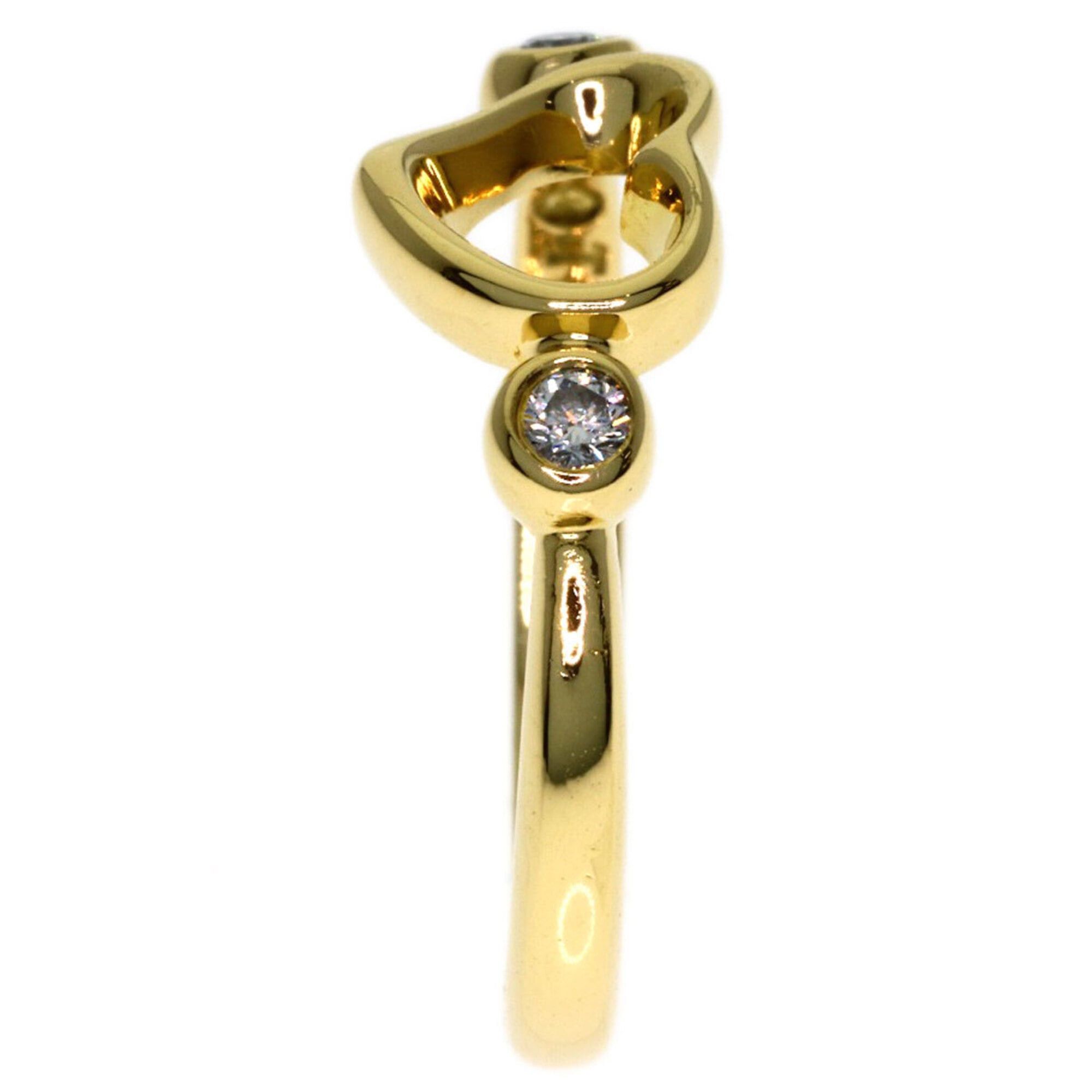 Tiffany & Co. Tiffany & Co. Open Heart 2-Diamond Ring, 18K Yellow Gold, Women's. Size ONE SIZE - 3 Thumbnail