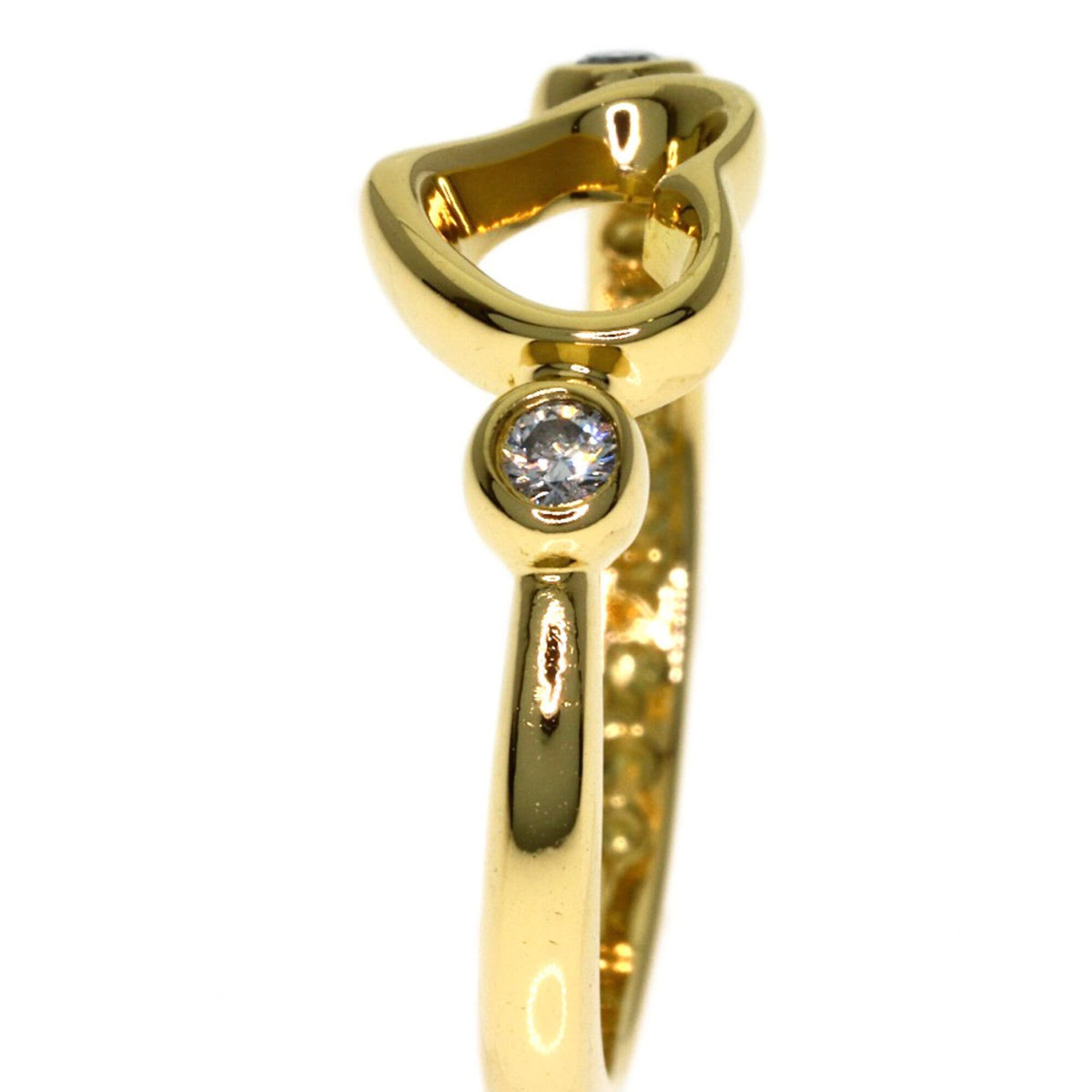 Tiffany & Co. Tiffany & Co. Open Heart 2-Diamond Ring, 18K Yellow Gold, Women's. Size ONE SIZE - 8 Thumbnail