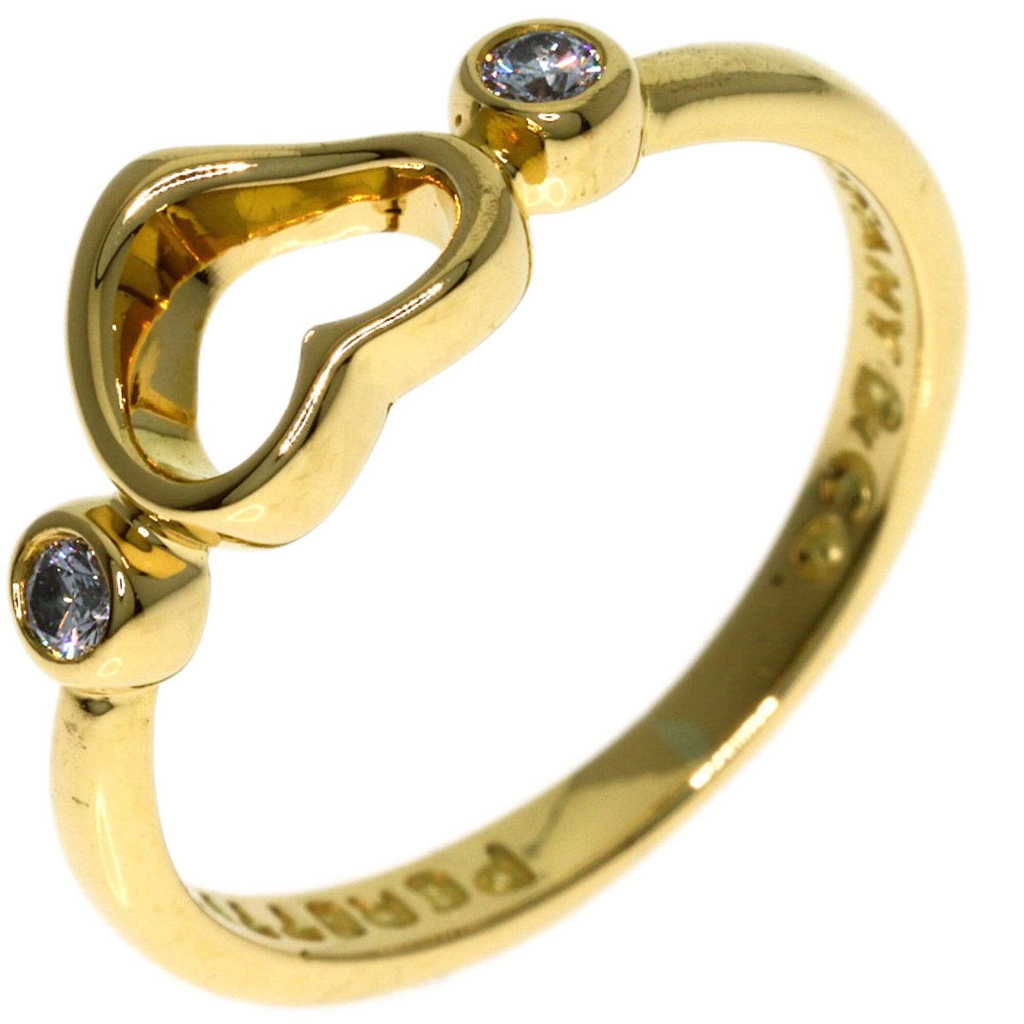 Tiffany & Co. Tiffany & Co. Open Heart 2-Diamond Ring, 18K Yellow Gold, Women's. Size ONE SIZE - 2 Thumbnail