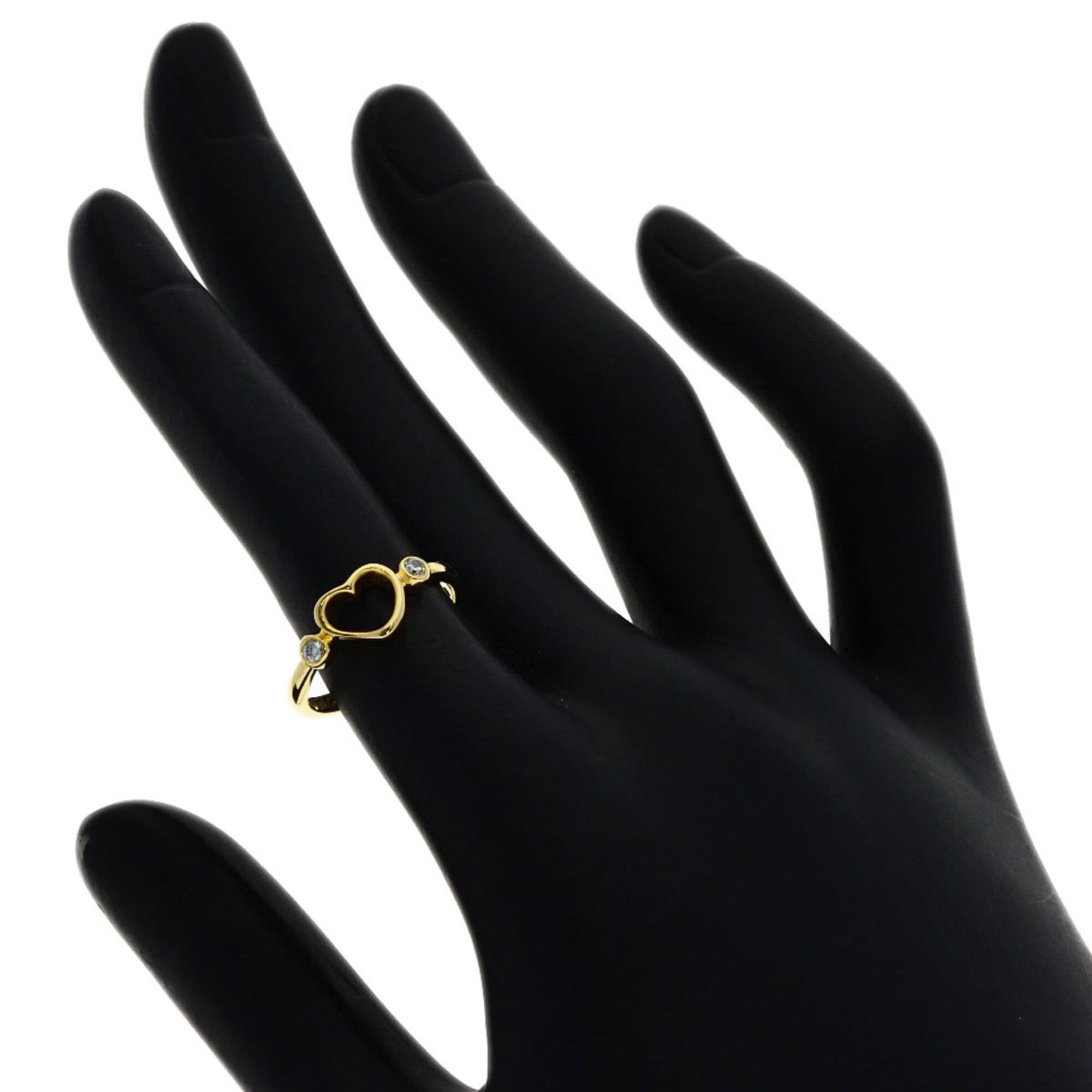 Tiffany & Co. Tiffany & Co. Open Heart 2-Diamond Ring, 18K Yellow Gold, Women's. Size ONE SIZE - 7 Thumbnail