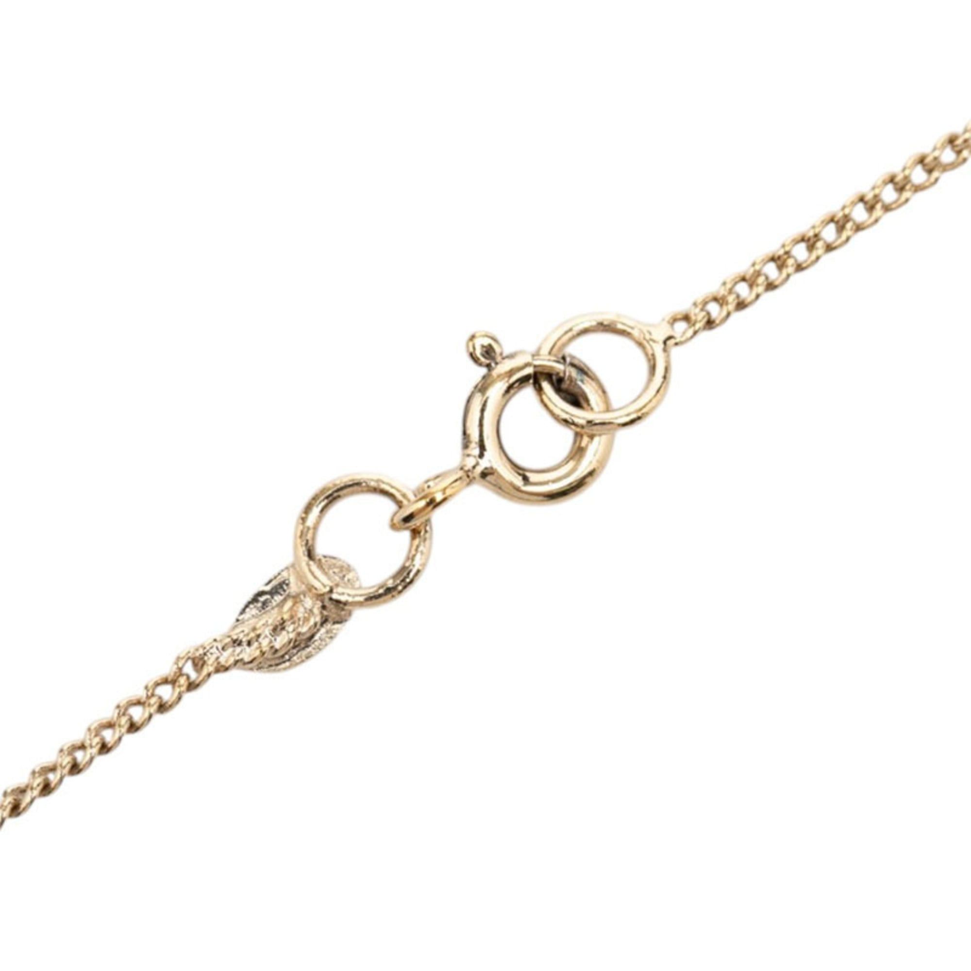 Chanel Chanel Coco Mark Heart Pendant Necklace 05P Gold Multicolor Plated Women's CHANEL Size ONE SIZE - 4 Thumbnail