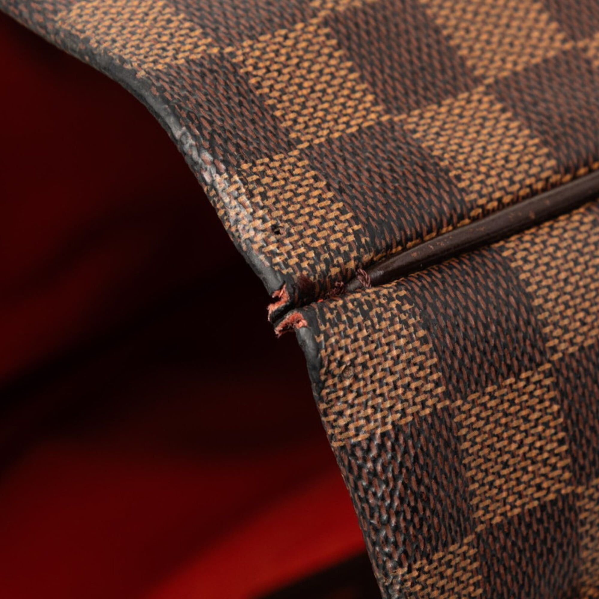 Louis Vuitton Louis Vuitton Damier Clifton Tote Bag Shoulder N51149 Brown Leather Women's LOUIS VUITTON Size ONE SIZE - 7 Thumbnail