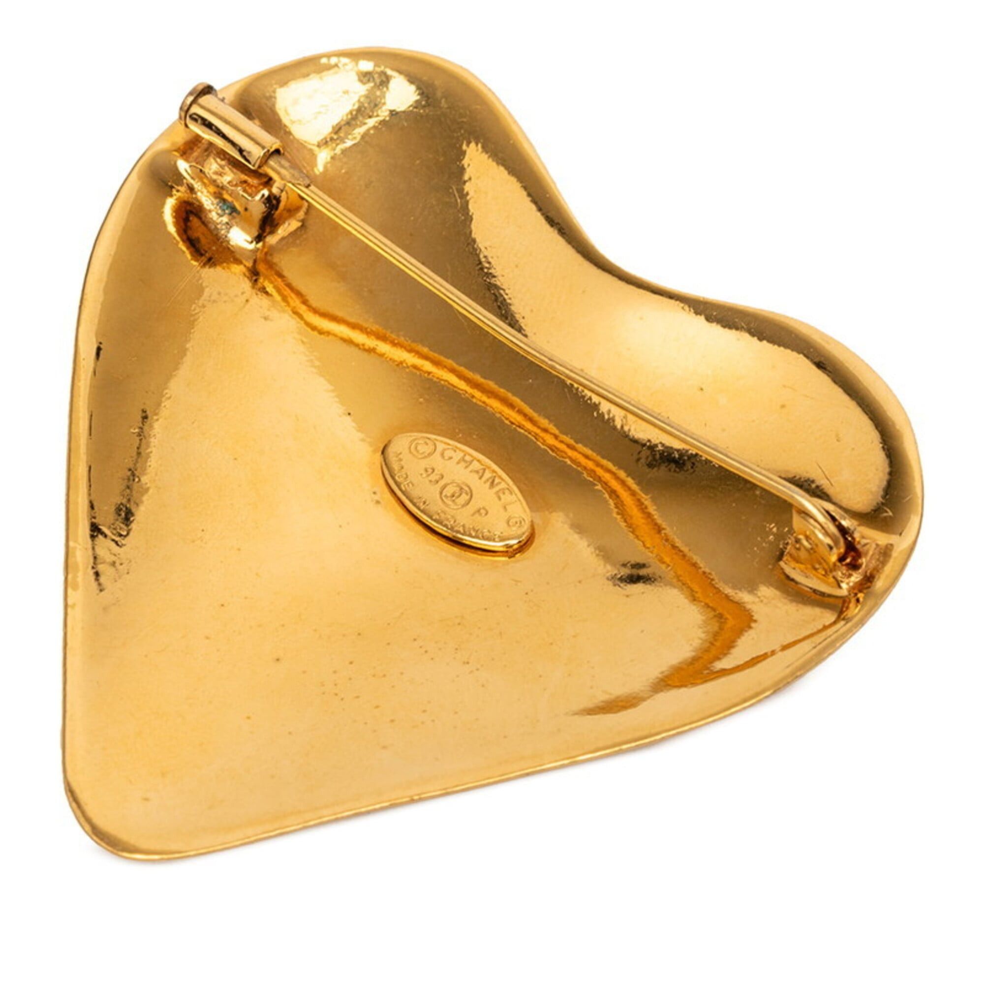 Chanel Chanel Coco Mark Heart Motif Brooch Vintage 93P Gold Plated Women's CHANEL Size ONE SIZE - 2 Thumbnail