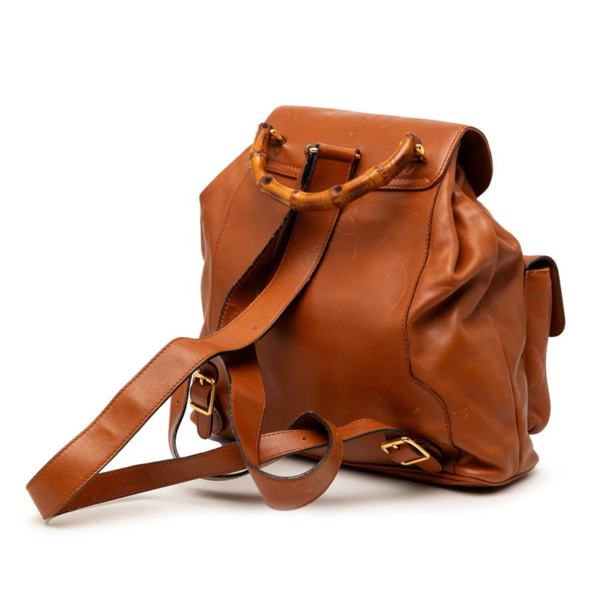Gucci Gucci Bamboo Backpack Daypack Brown Leather Women's GUCCI Size ONE SIZE - 2 Thumbnail