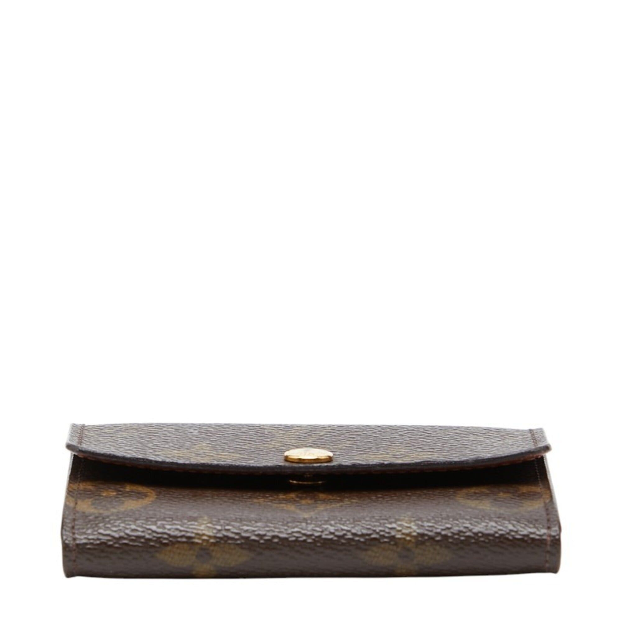 Louis Vuitton Louis Vuitton Monogram Portemonnaie Plat Wallet/Coin Case M61930 Brown Leather Women's LOUIS VUITTON Size ONE SIZE - 3 Thumbnail