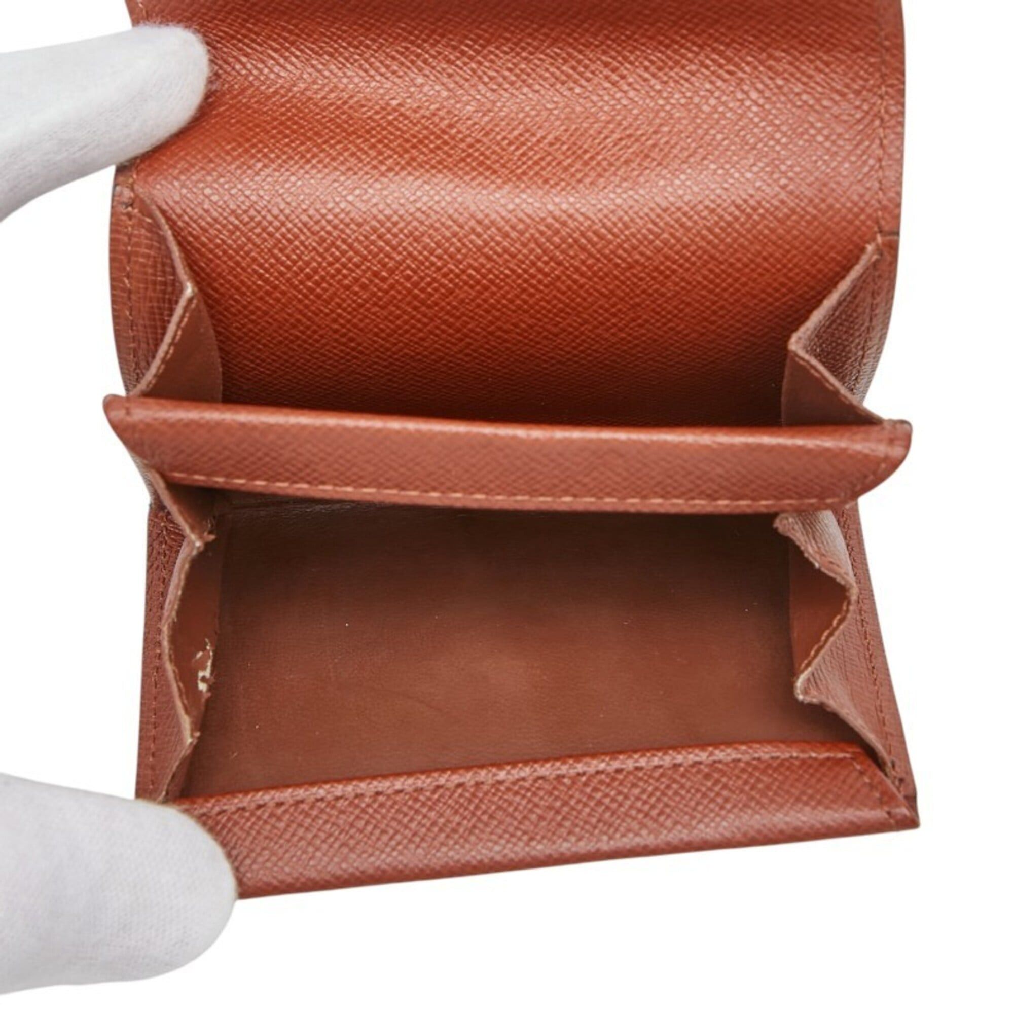 Louis Vuitton Louis Vuitton Monogram Portemonnaie Plat Wallet/Coin Case M61930 Brown Leather Women's LOUIS VUITTON Size ONE SIZE - 6 Thumbnail